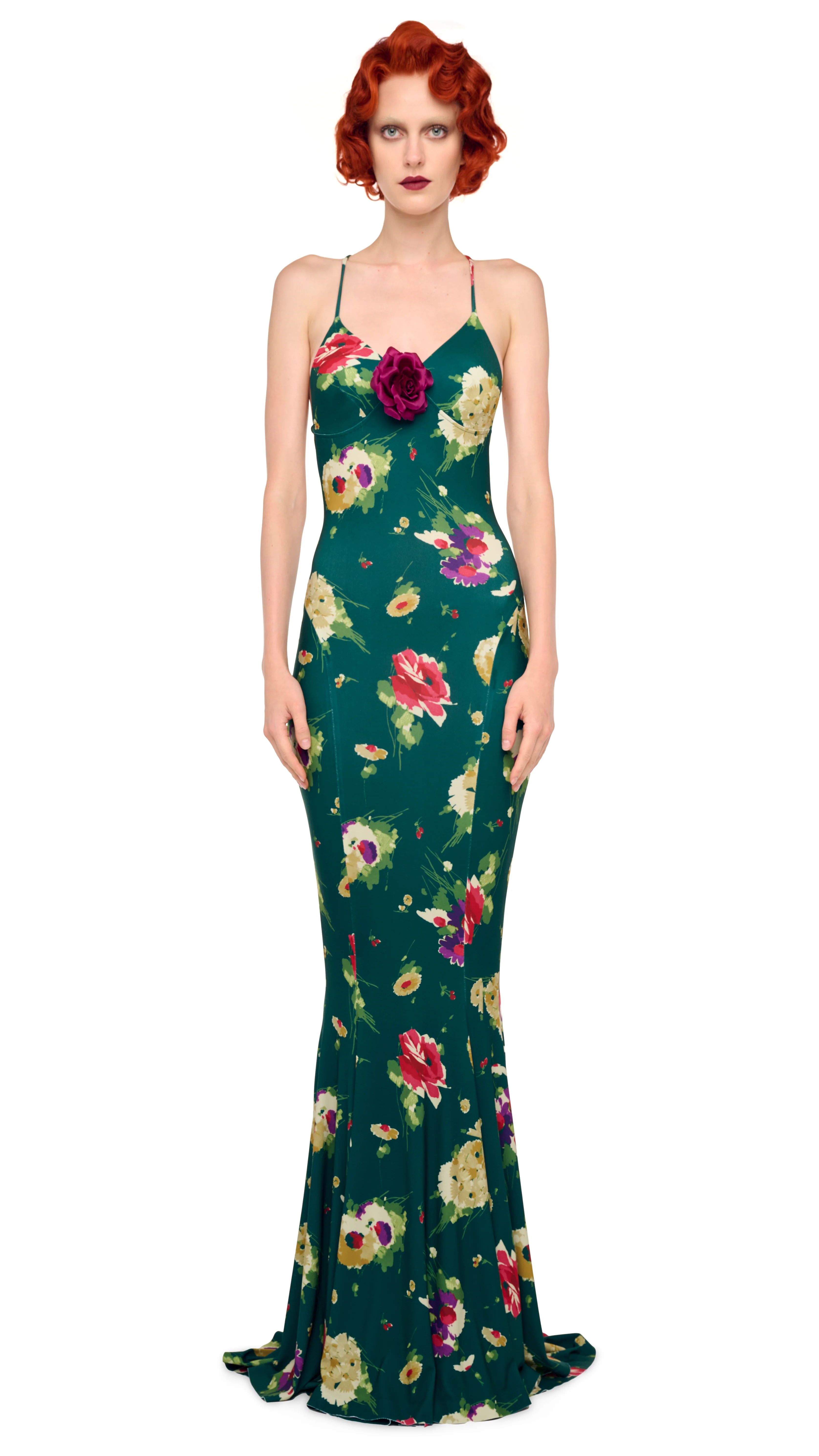 LOW BACK SLIP FISHTAIL GOWN - Image 5