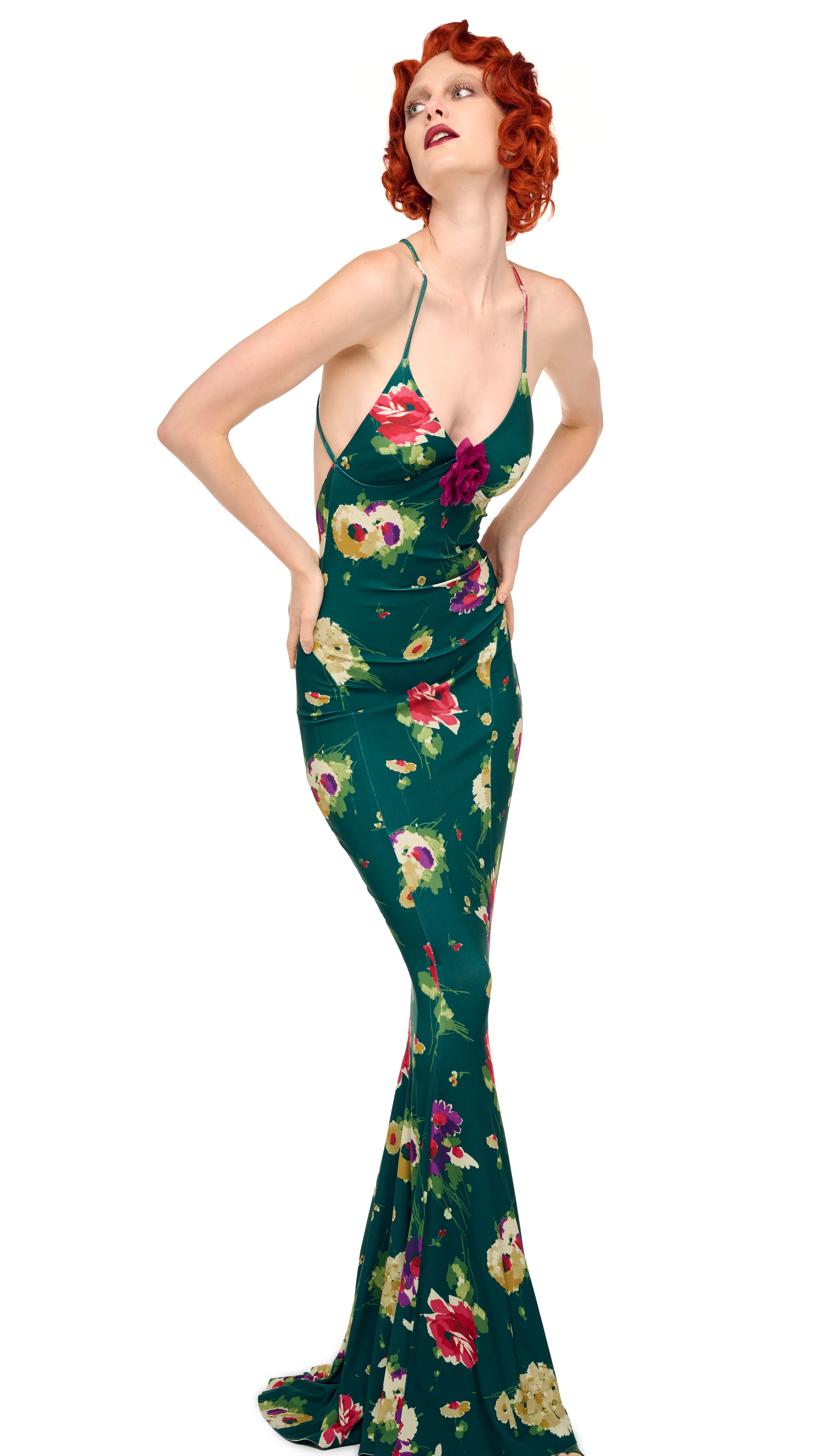 LOW BACK SLIP FISHTAIL GOWN - Image 6