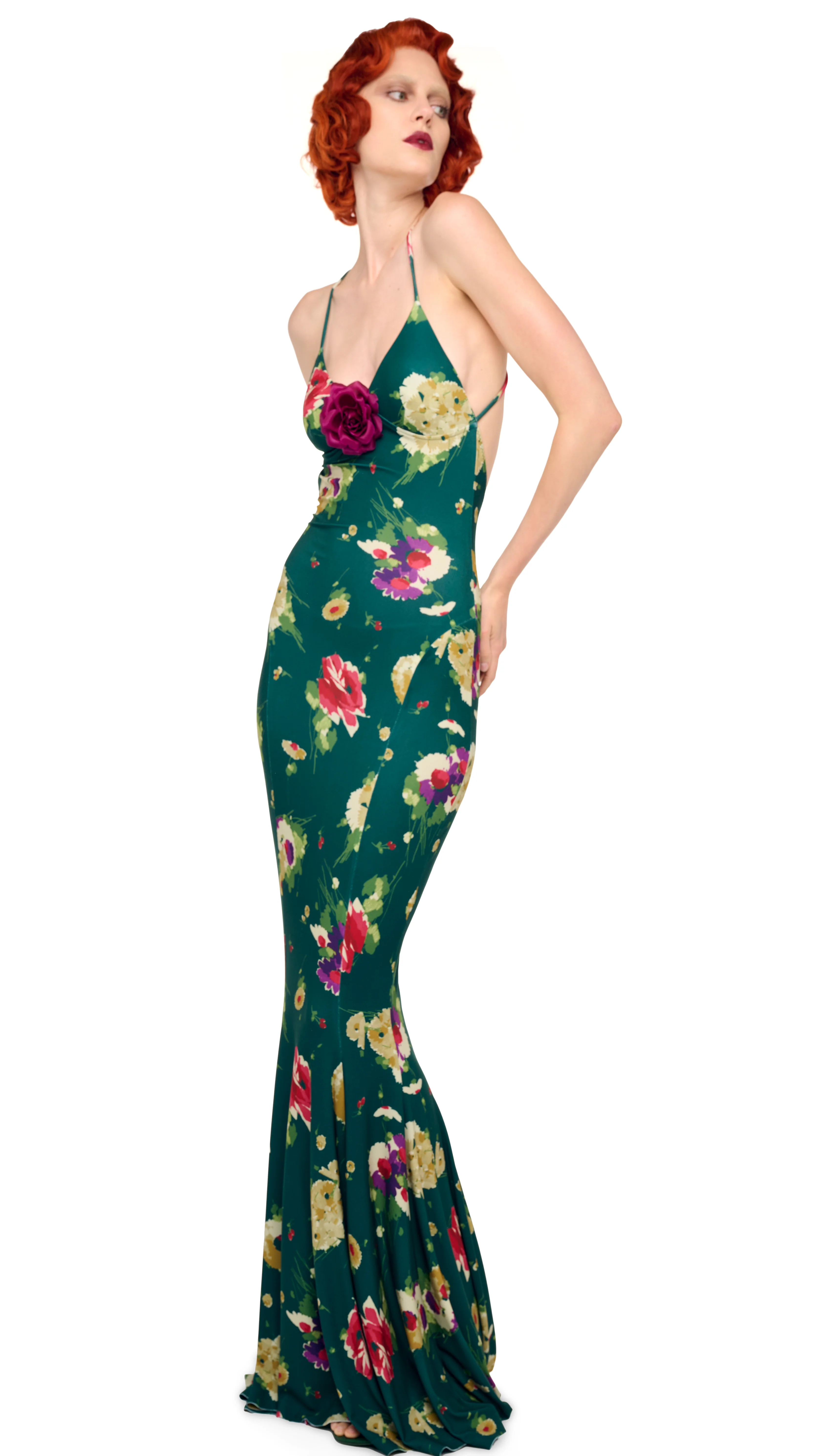 LOW BACK SLIP FISHTAIL GOWN - Image 7