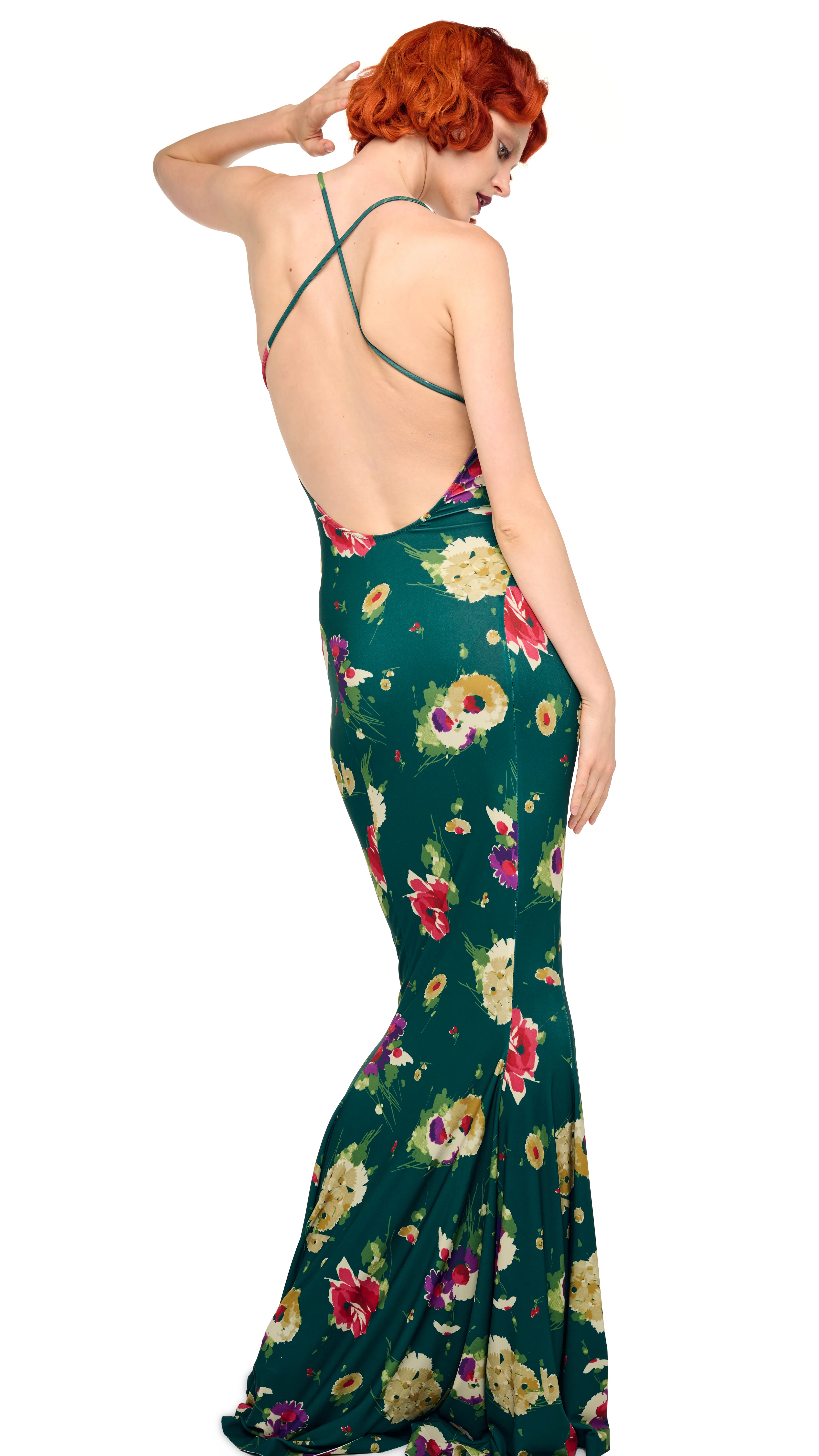 LOW BACK SLIP FISHTAIL GOWN - Image 8