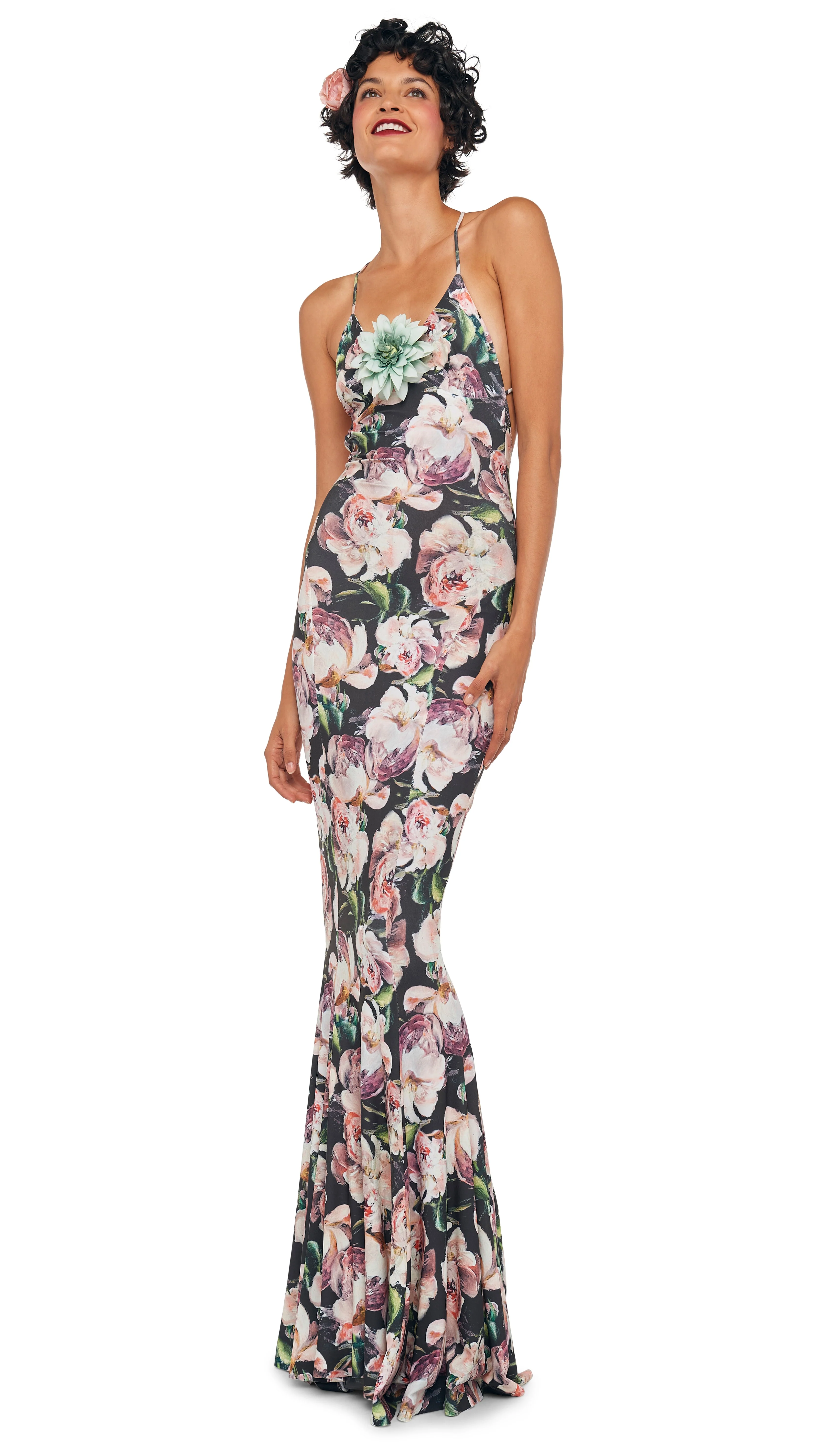 LOW BACK SLIP FISHTAIL GOWN - Image 5