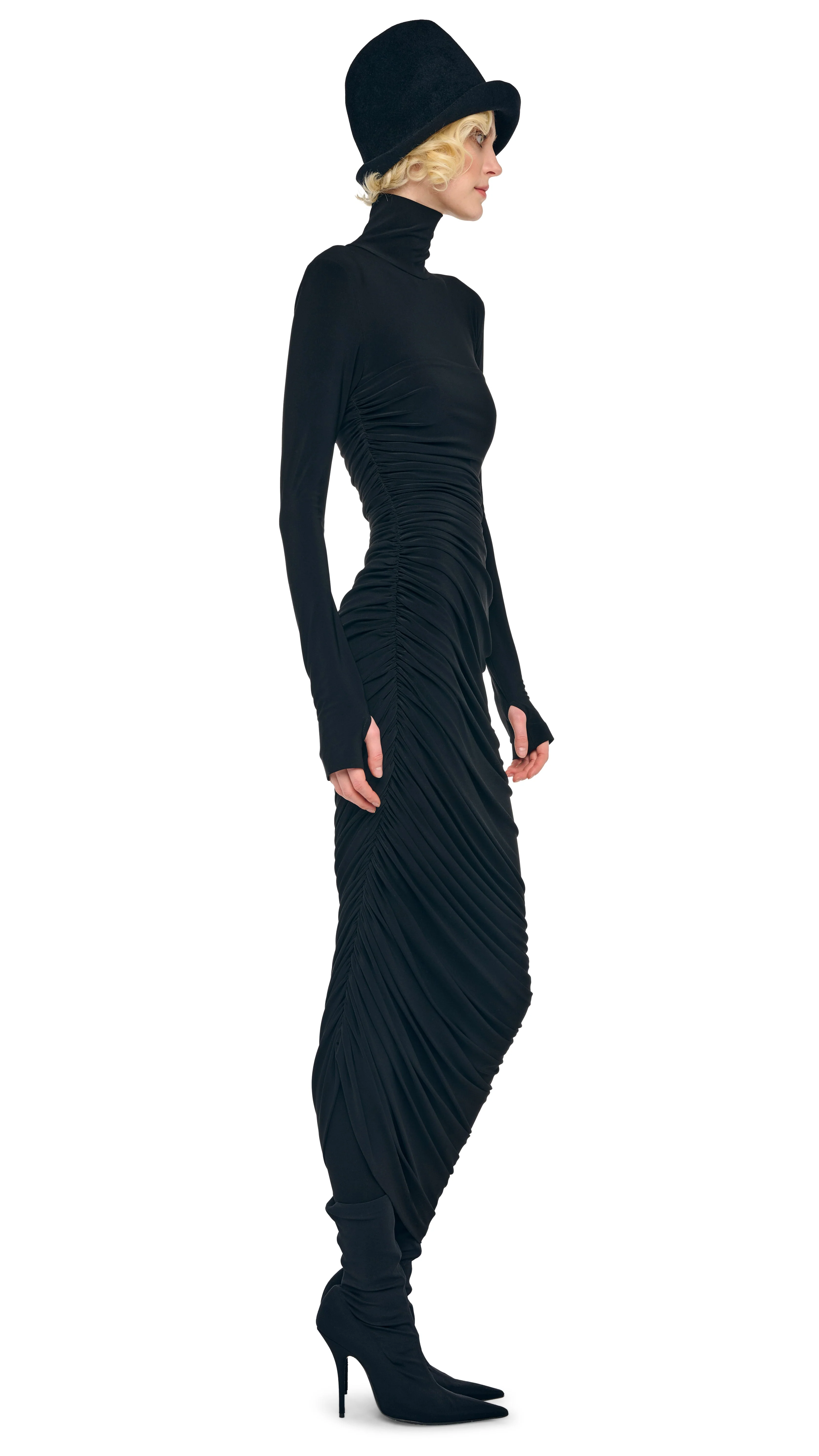 LS TURTLENECK STRAPLESS DIANA GOWN W/ CATSUIT - Image 5