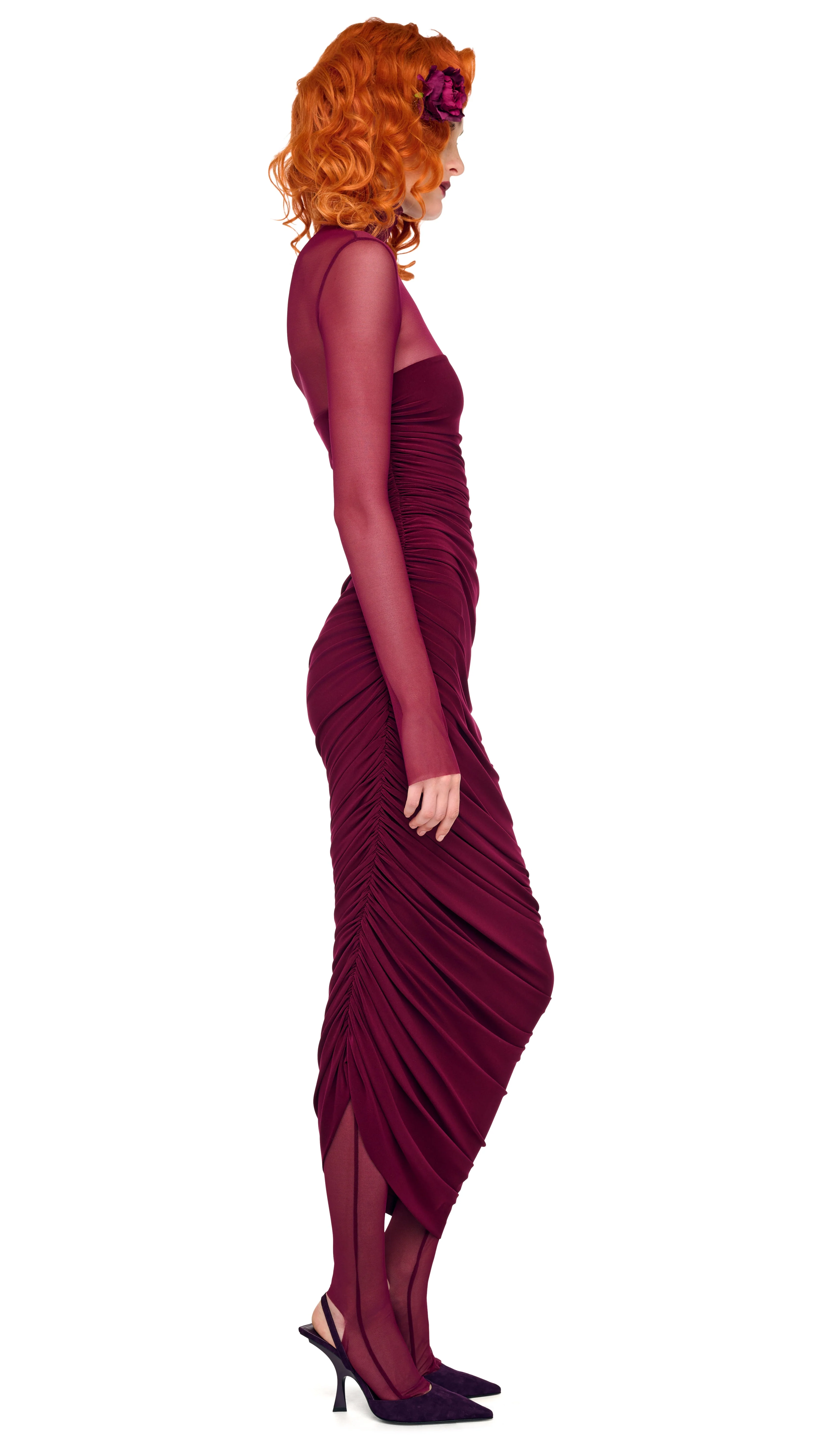 LS TURTLENECK STRAPLESS DIANA GOWN W/ CATSUIT - Image 4