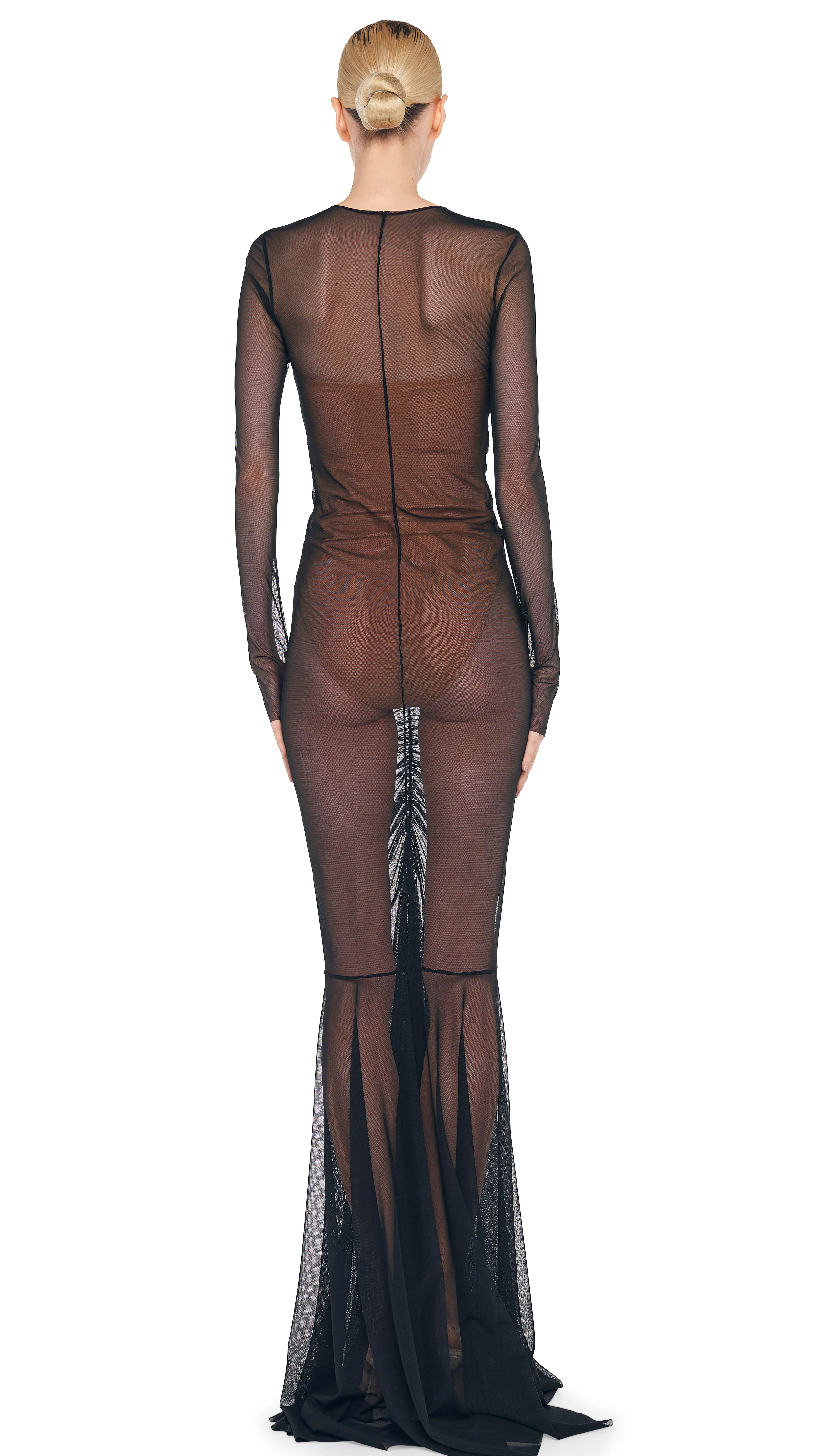 LS SHIRRED FISHTAIL GOWN / BISHOP - Image 4