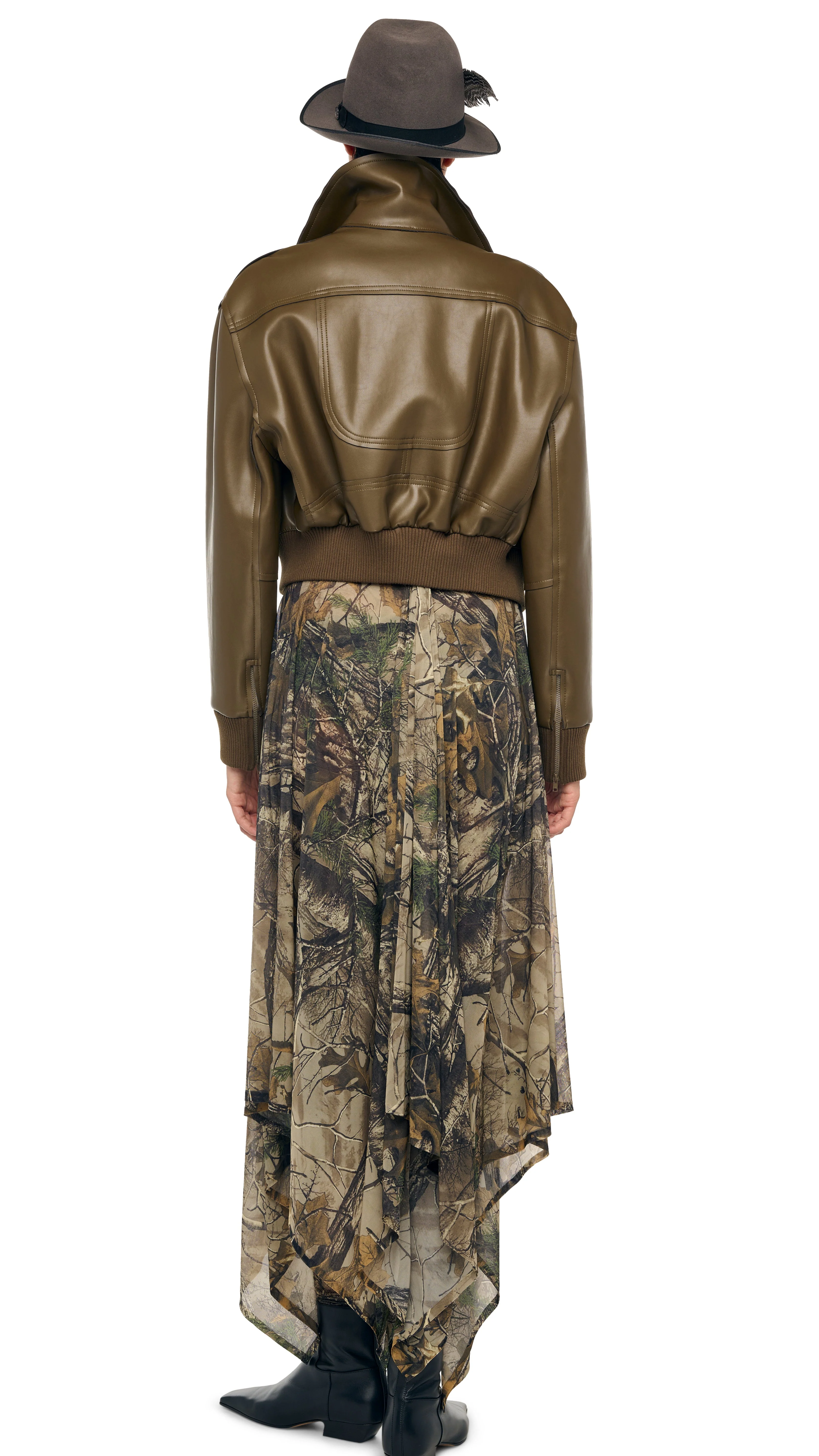 MENS ZIP FRONT CLASSIC CROPPED JACKET - Image 3