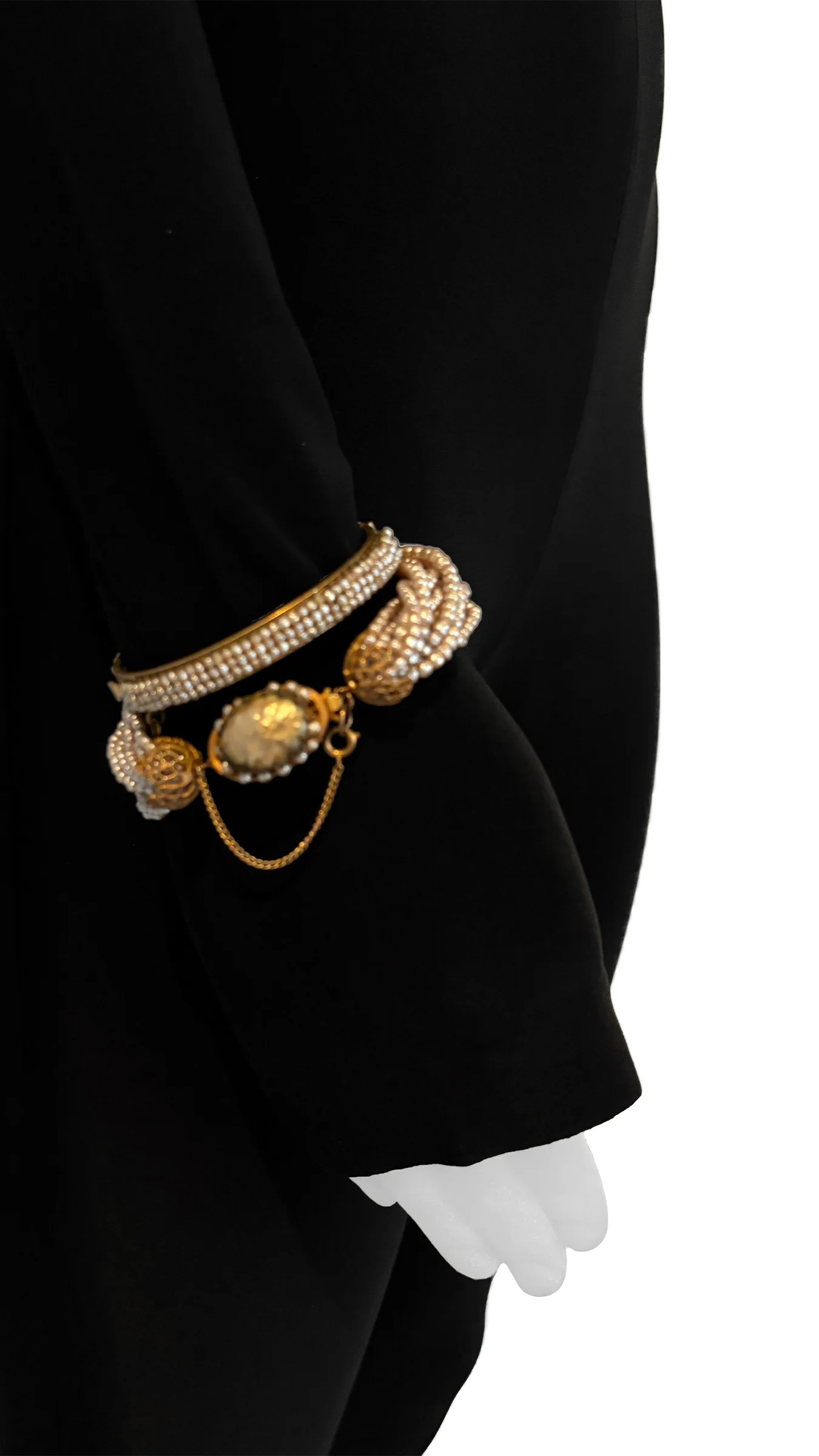 MIRIAM HASKELL BEADED BRACELET AND EARRING SET OF 3 - Image 3