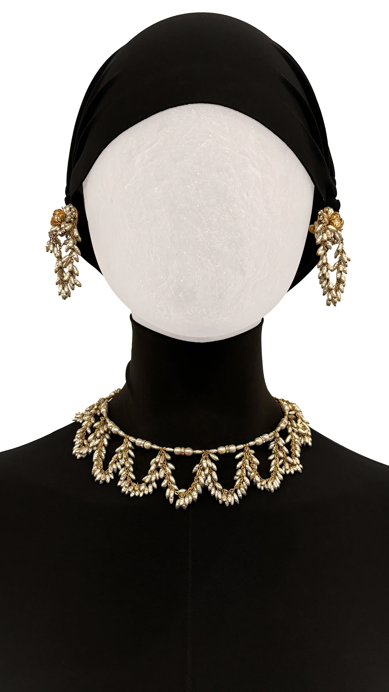 MIRIAM HASKELL BEADED EARRINGS AND NECKLACE SET - Image 2