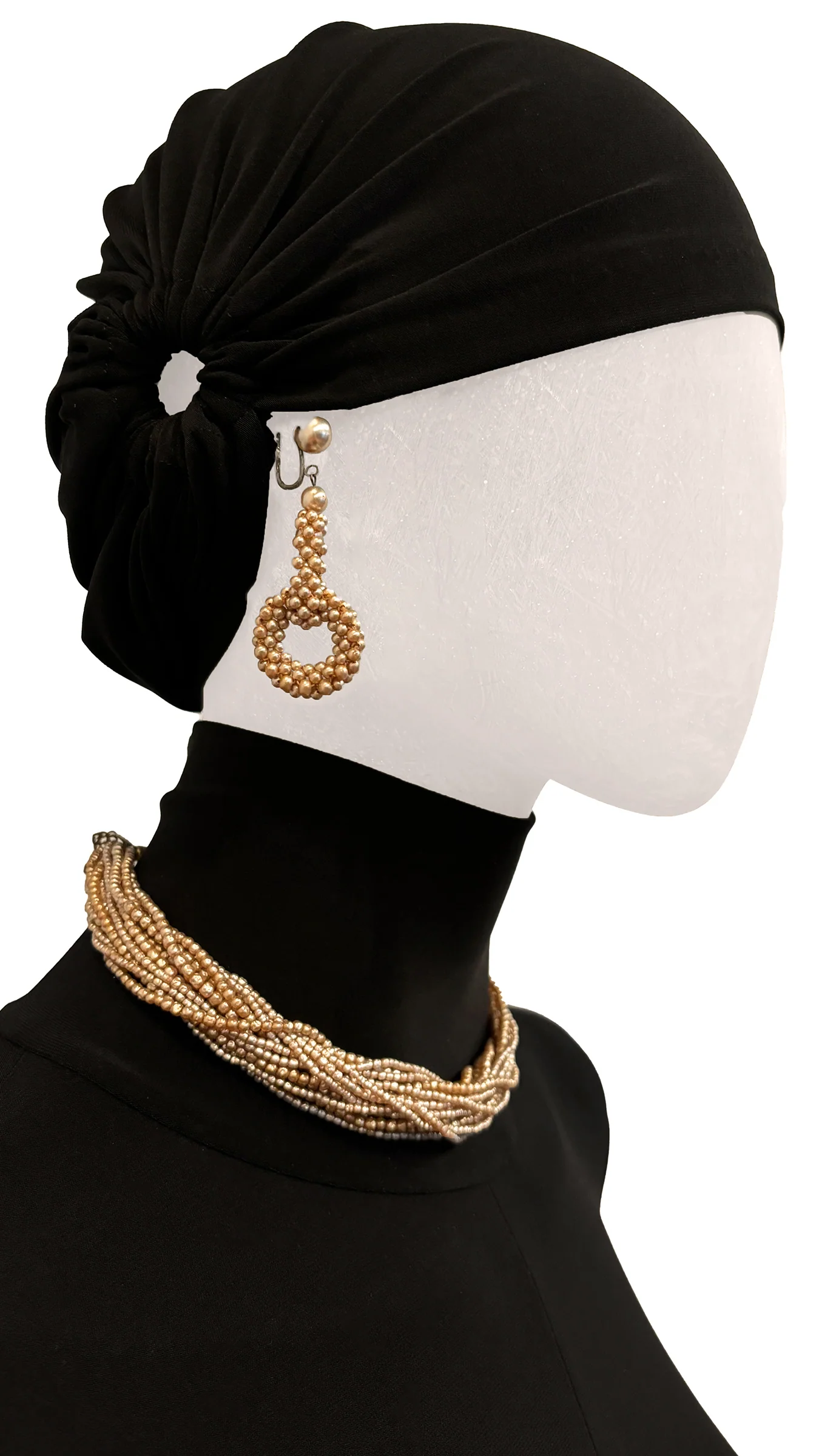 MIRIAM HASKELL BEADED EARRINGS, NECKLACE AND BRACELET SET - Image 2