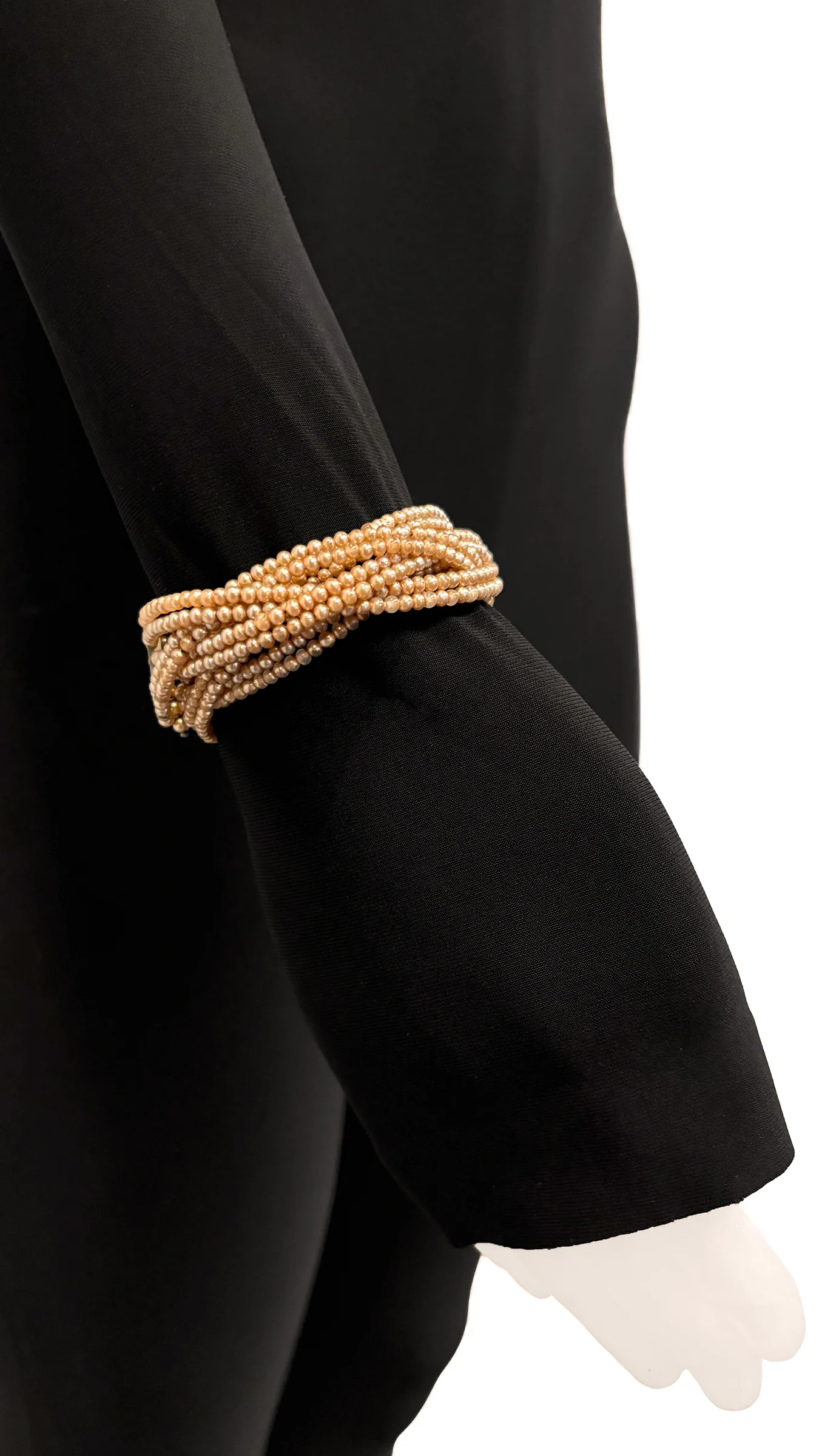 MIRIAM HASKELL BEADED EARRINGS, NECKLACE AND BRACELET SET - Image 3