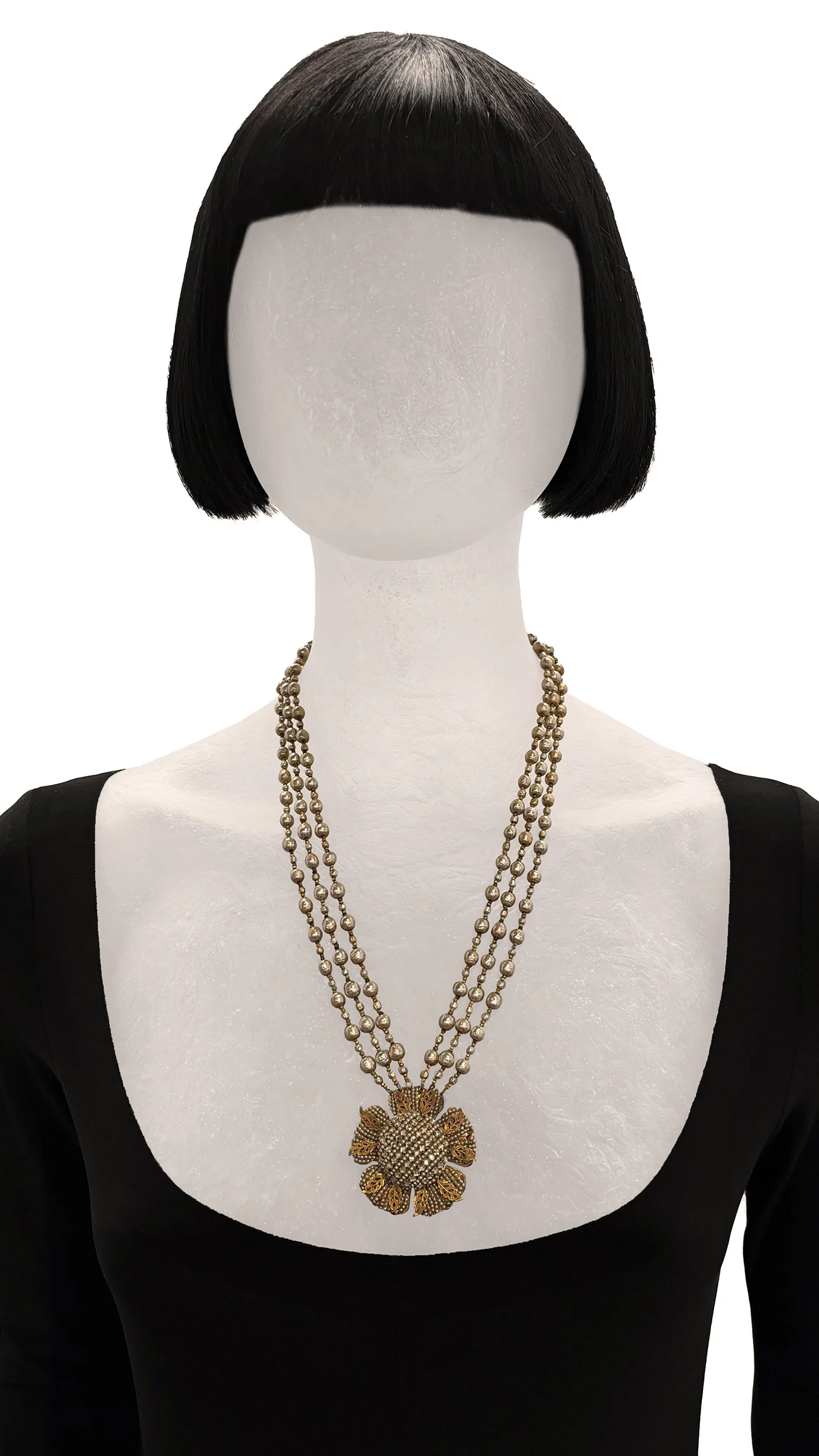 MIRIAM HASKELL BEADED PENDANT NECKLACE AND BRACELET SET - Image 2