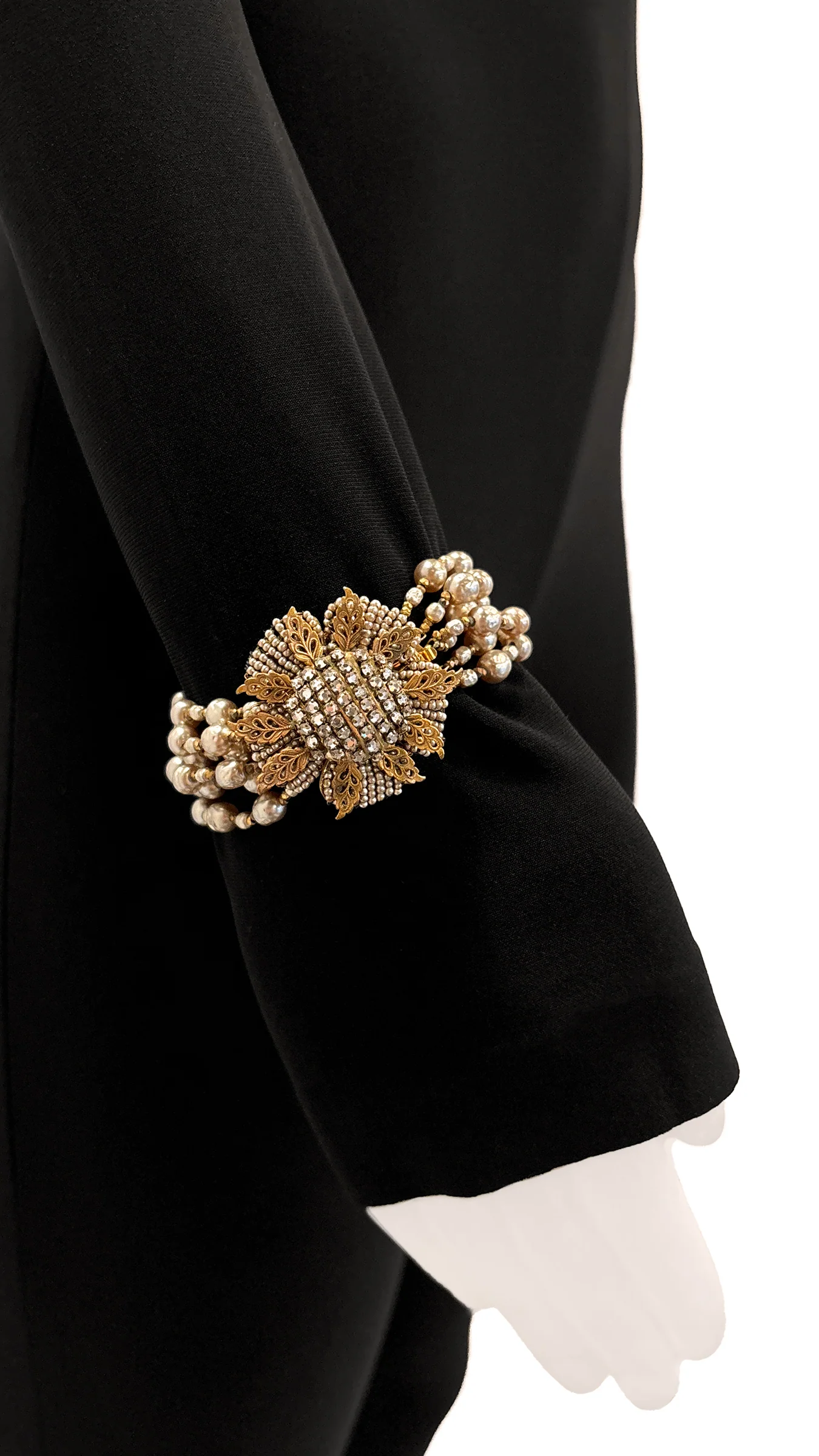MIRIAM HASKELL BEADED PENDANT NECKLACE AND BRACELET SET - Image 3