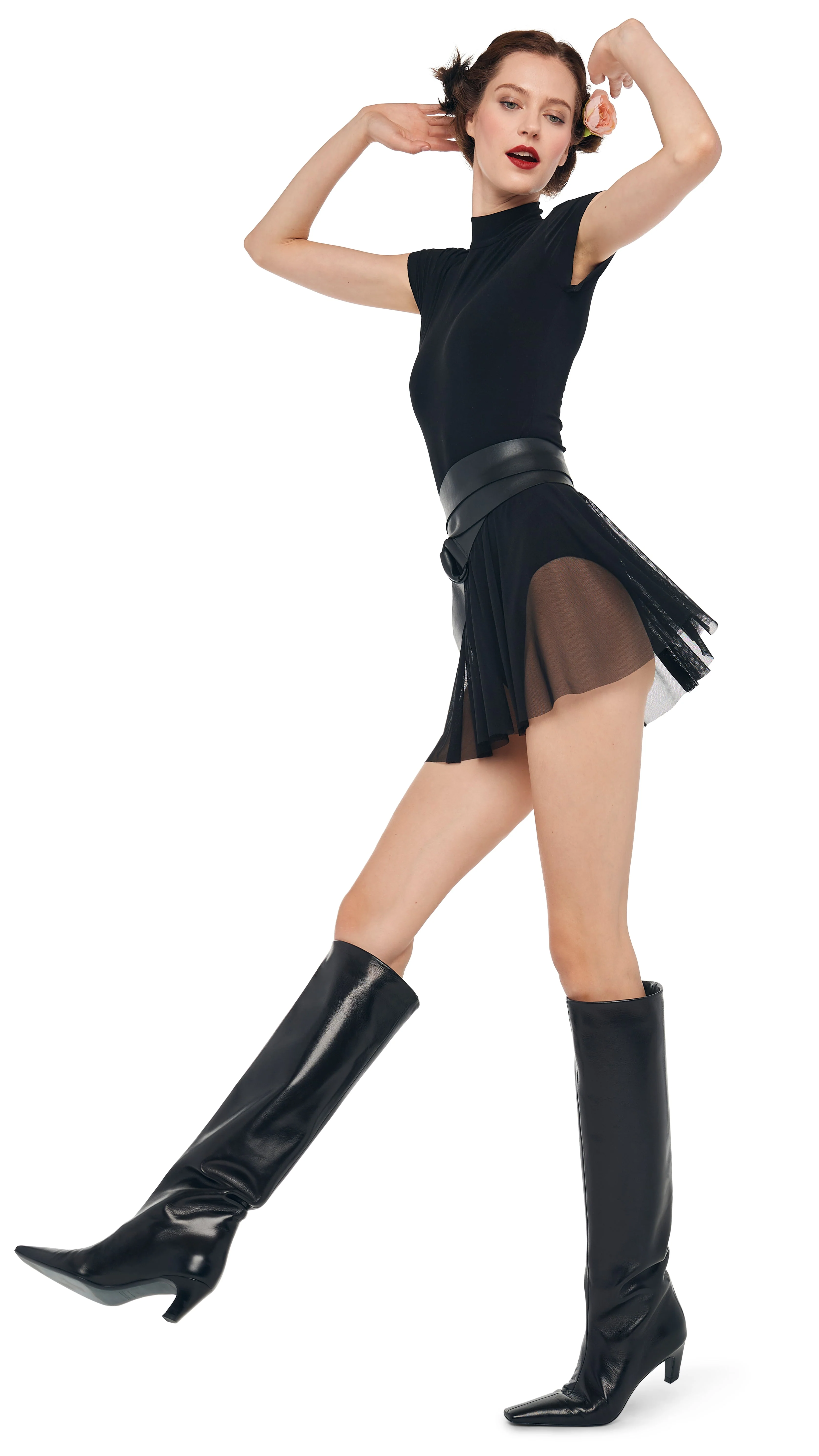 MOCK NECK CAP SLEEVE FLARED PICKLEBALL DRESS - Image 6