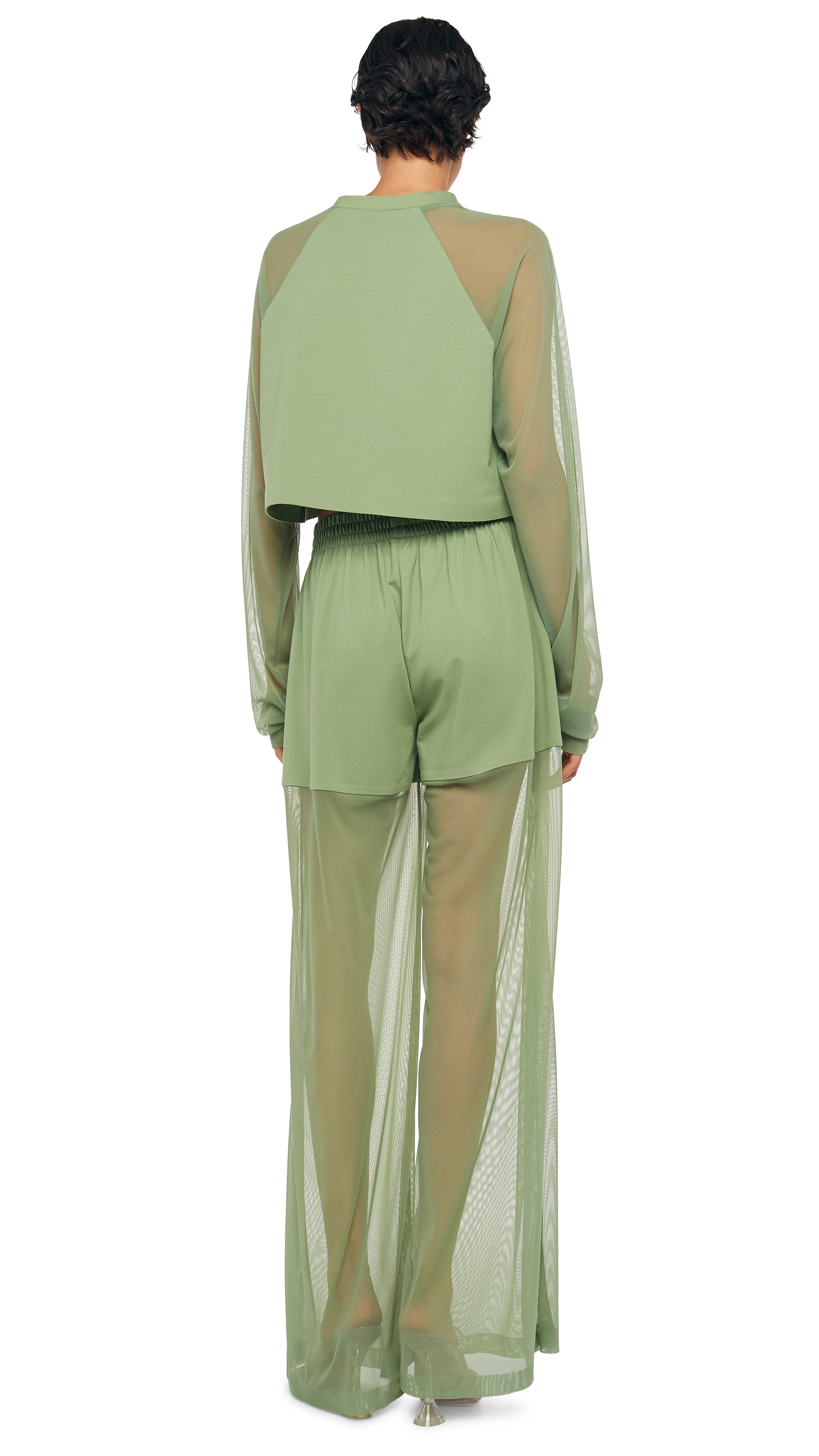 OS RAGLAN CROPPED TOP W/ MESH - Image 4