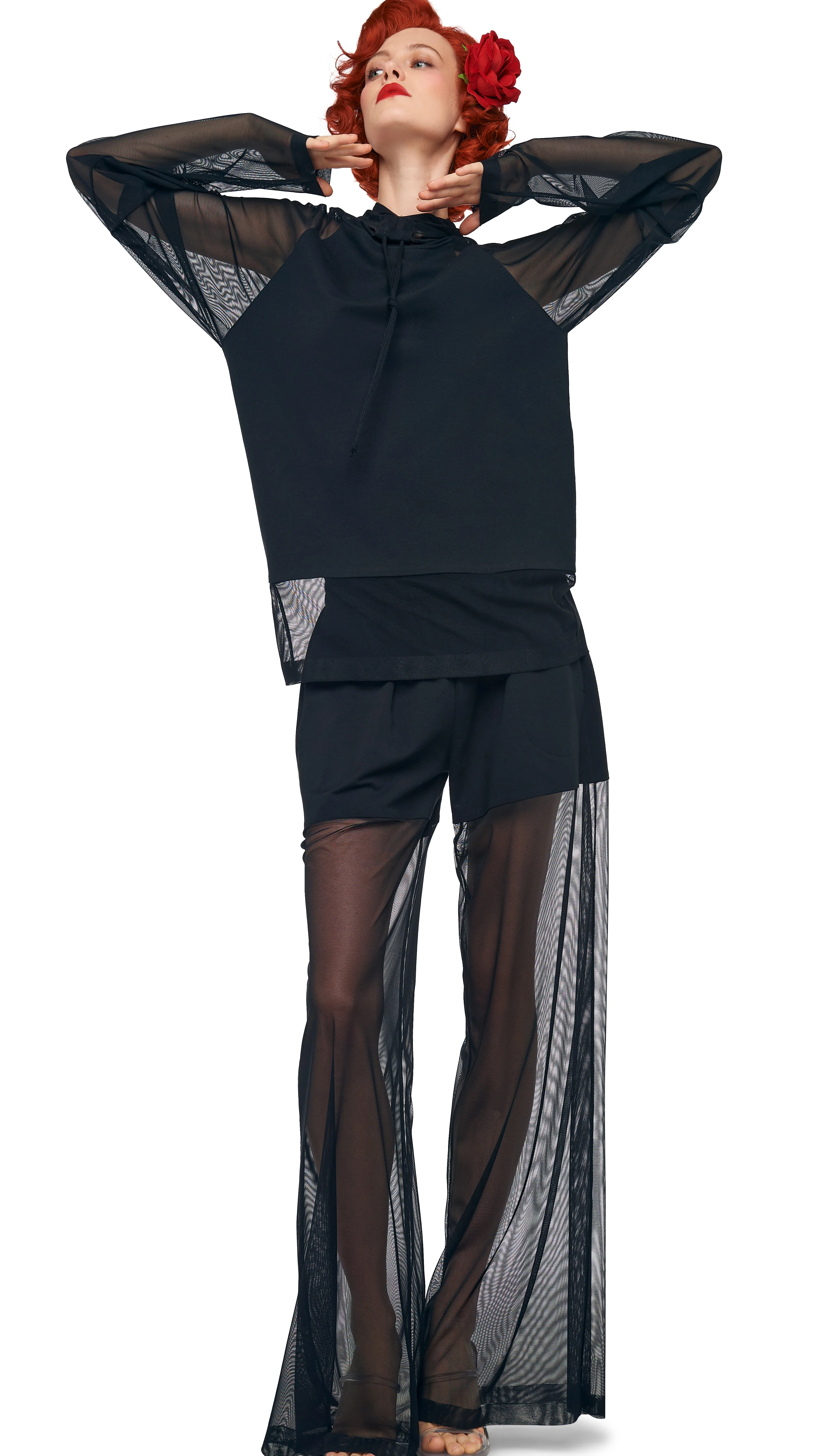 OS RAGLAN SLEEVE HOODED TOP W/ MESH - Image 11