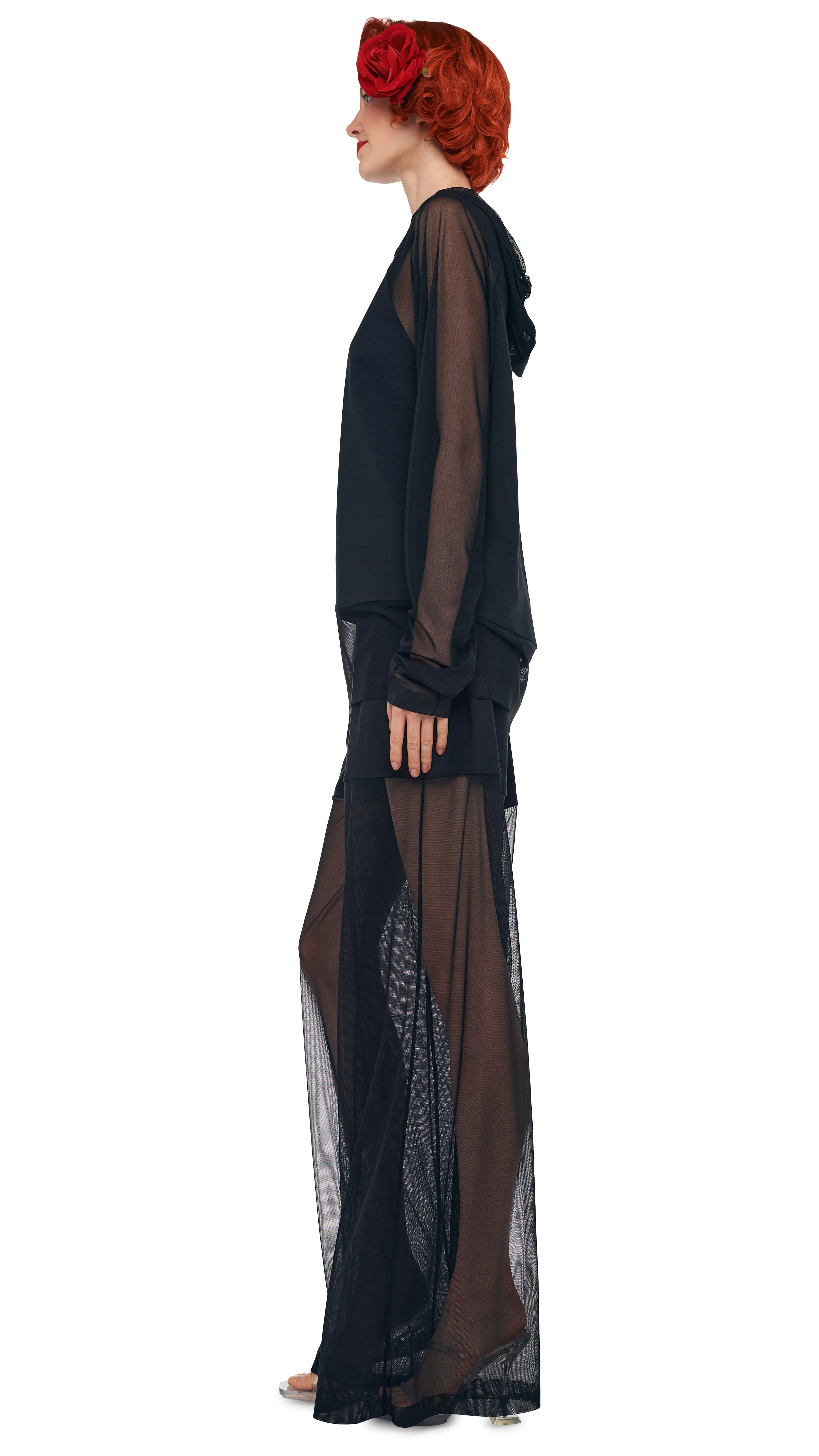 OS RAGLAN SLEEVE HOODED TOP W/ MESH - Image 2