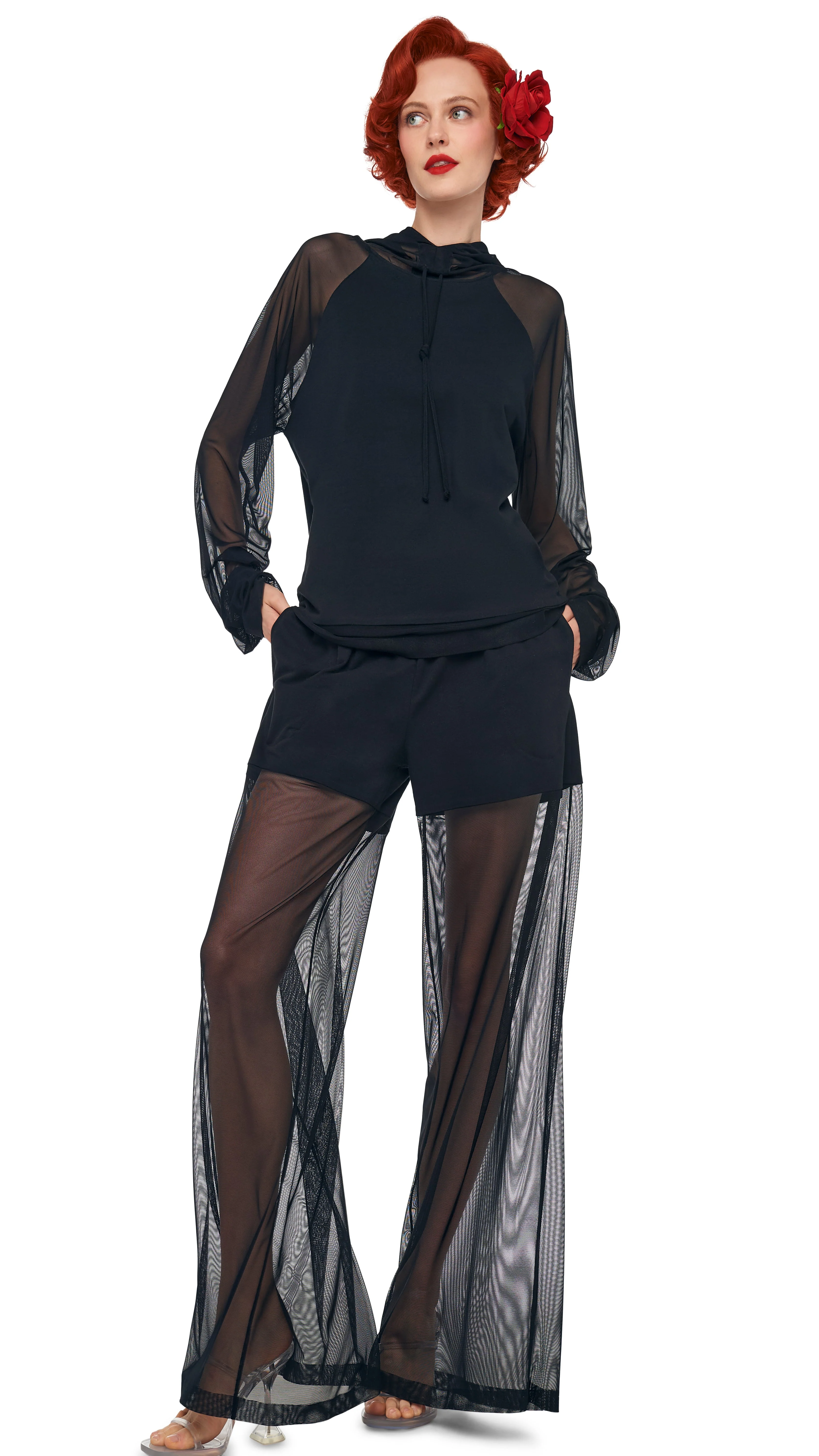 OS RAGLAN SLEEVE HOODED TOP W/ MESH - Image 5