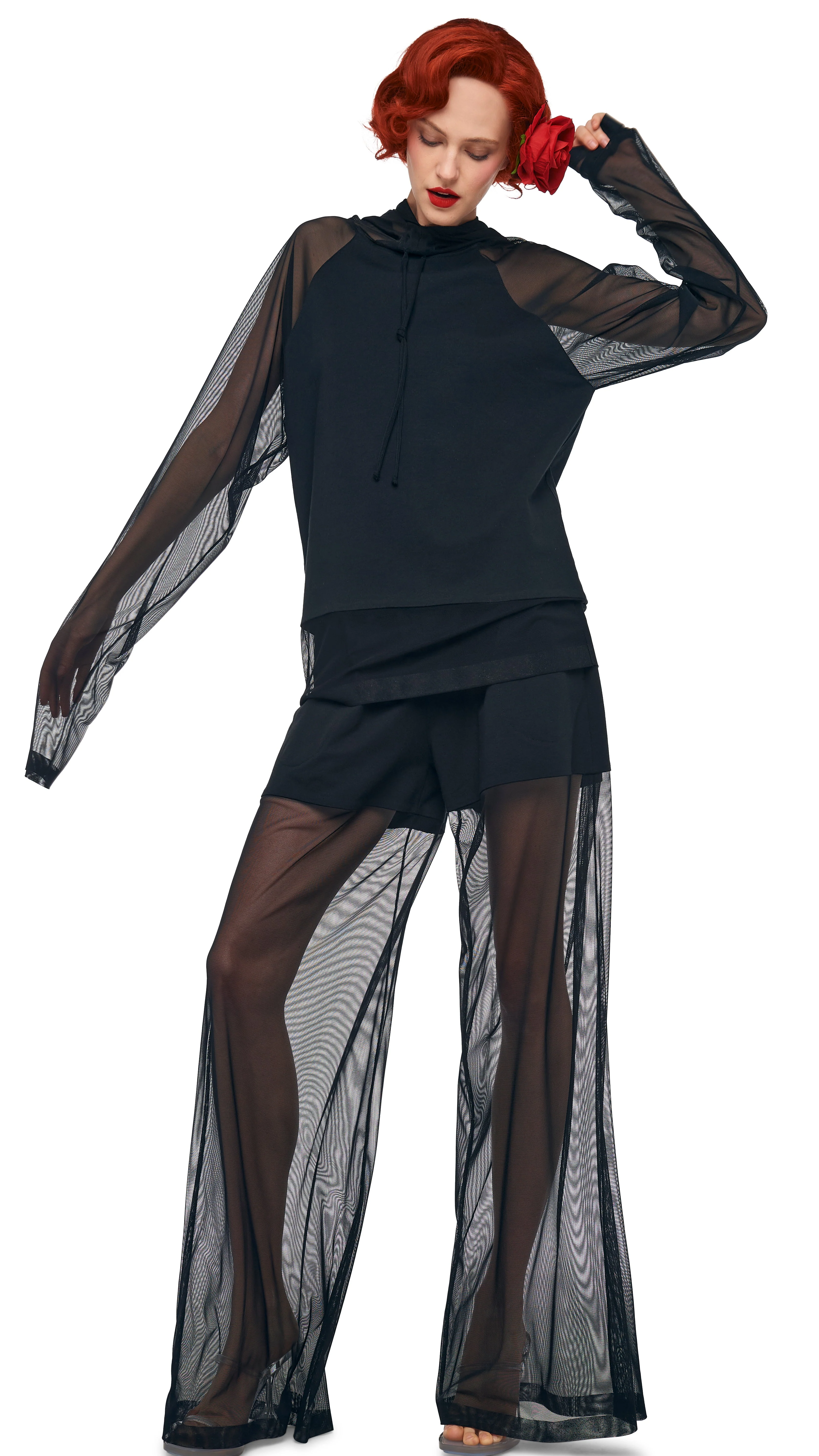 OS RAGLAN SLEEVE HOODED TOP W/ MESH - Image 6