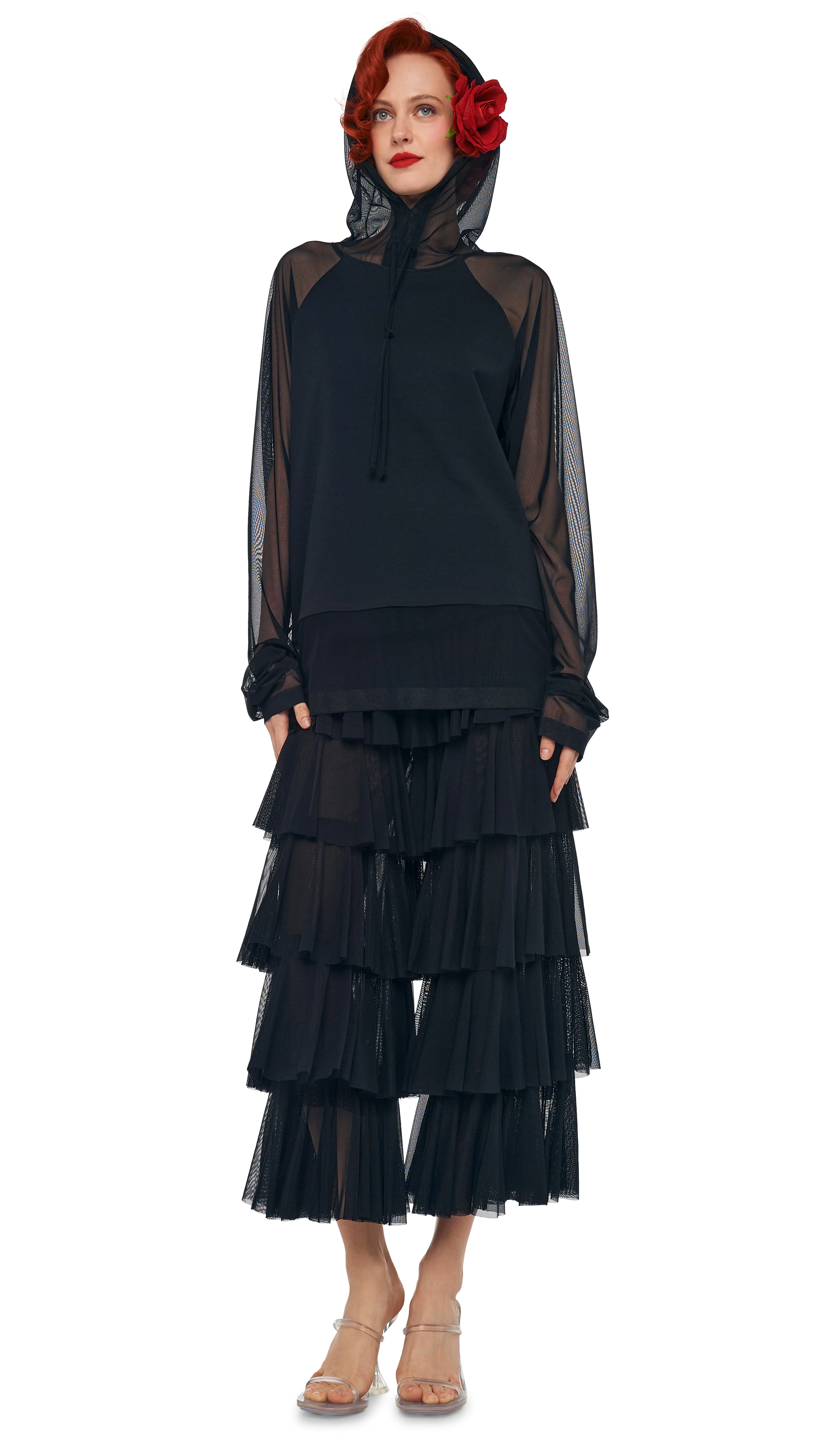 OS RAGLAN SLEEVE HOODED TOP W/ MESH - Image 8