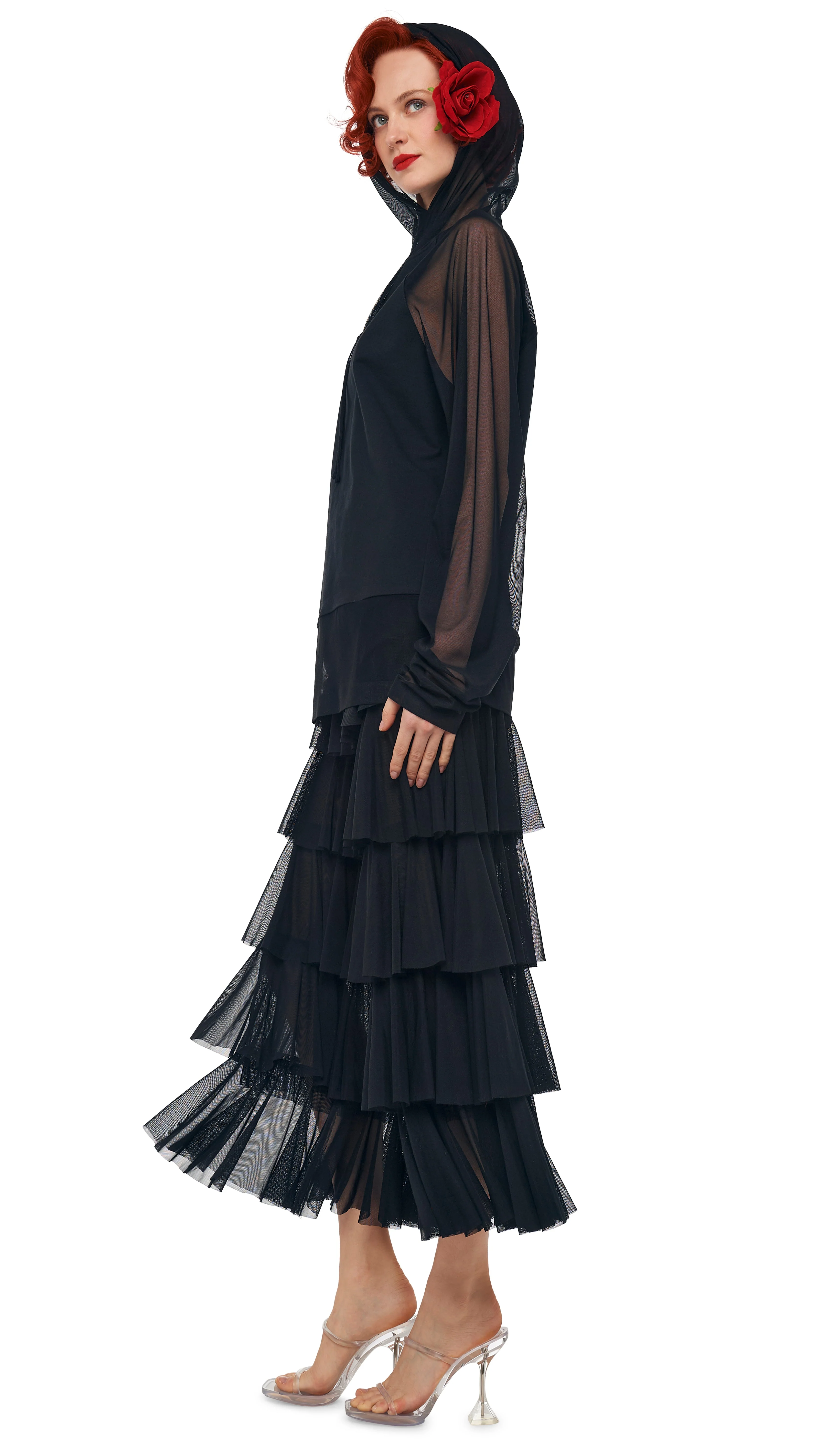 OS RAGLAN SLEEVE HOODED TOP W/ MESH - Image 9