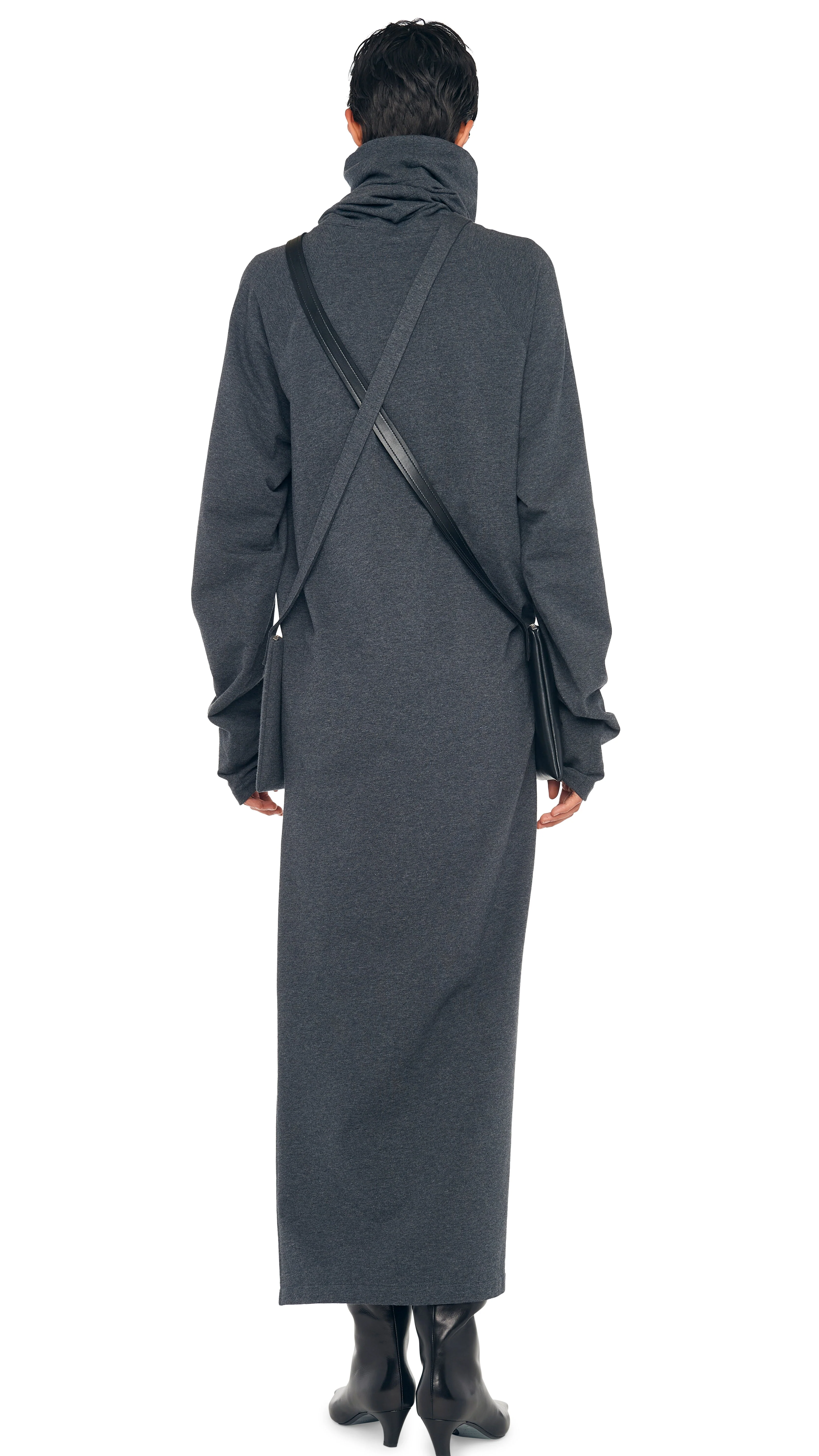 OS RAGLAN SLEEVE TURTLENECK SIDE SLIT GOWN - Image 3