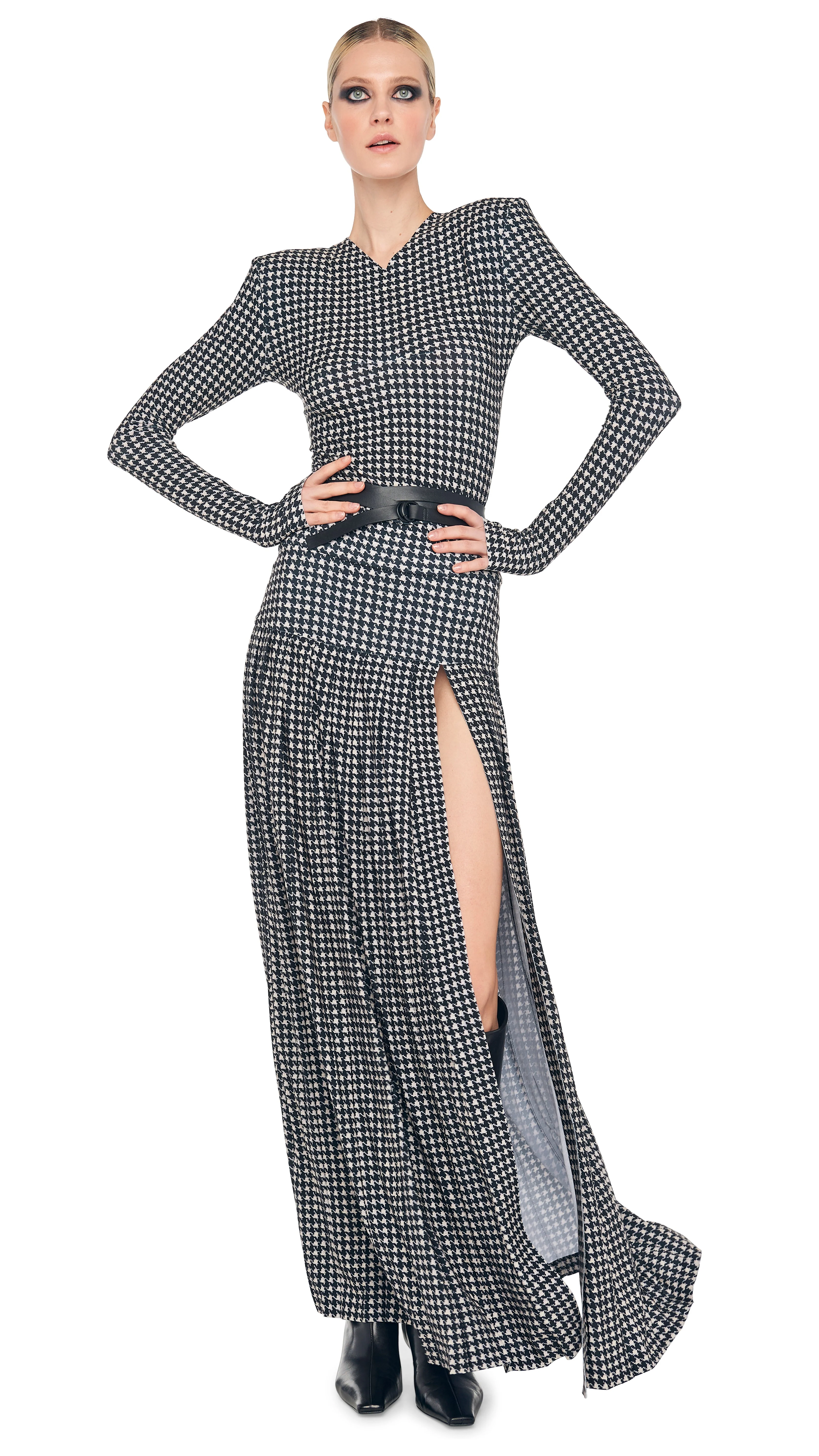PLEATED LONG SKIRT WITH SLIT - Image 7