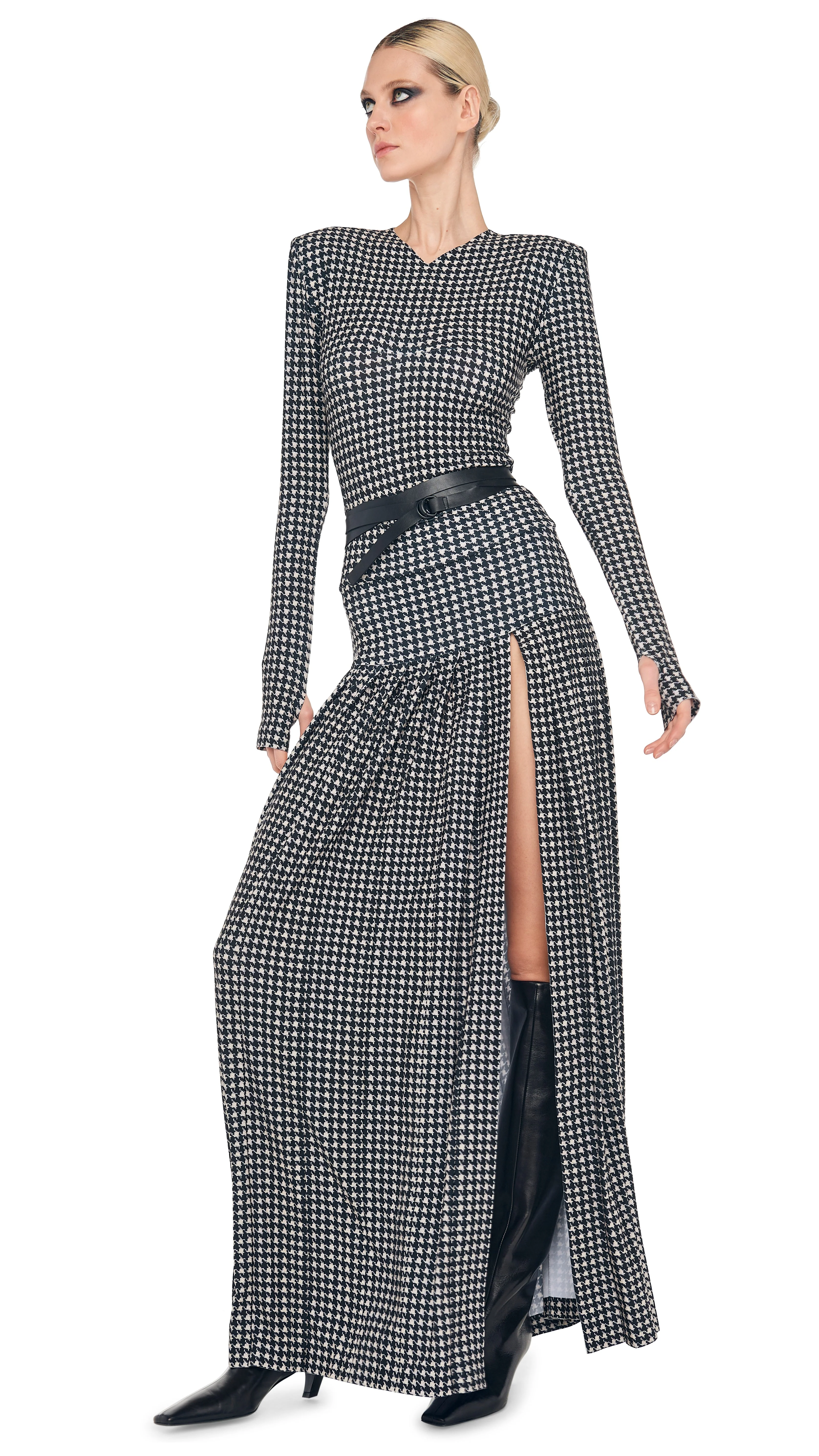 PLEATED LONG SKIRT WITH SLIT - Image 8