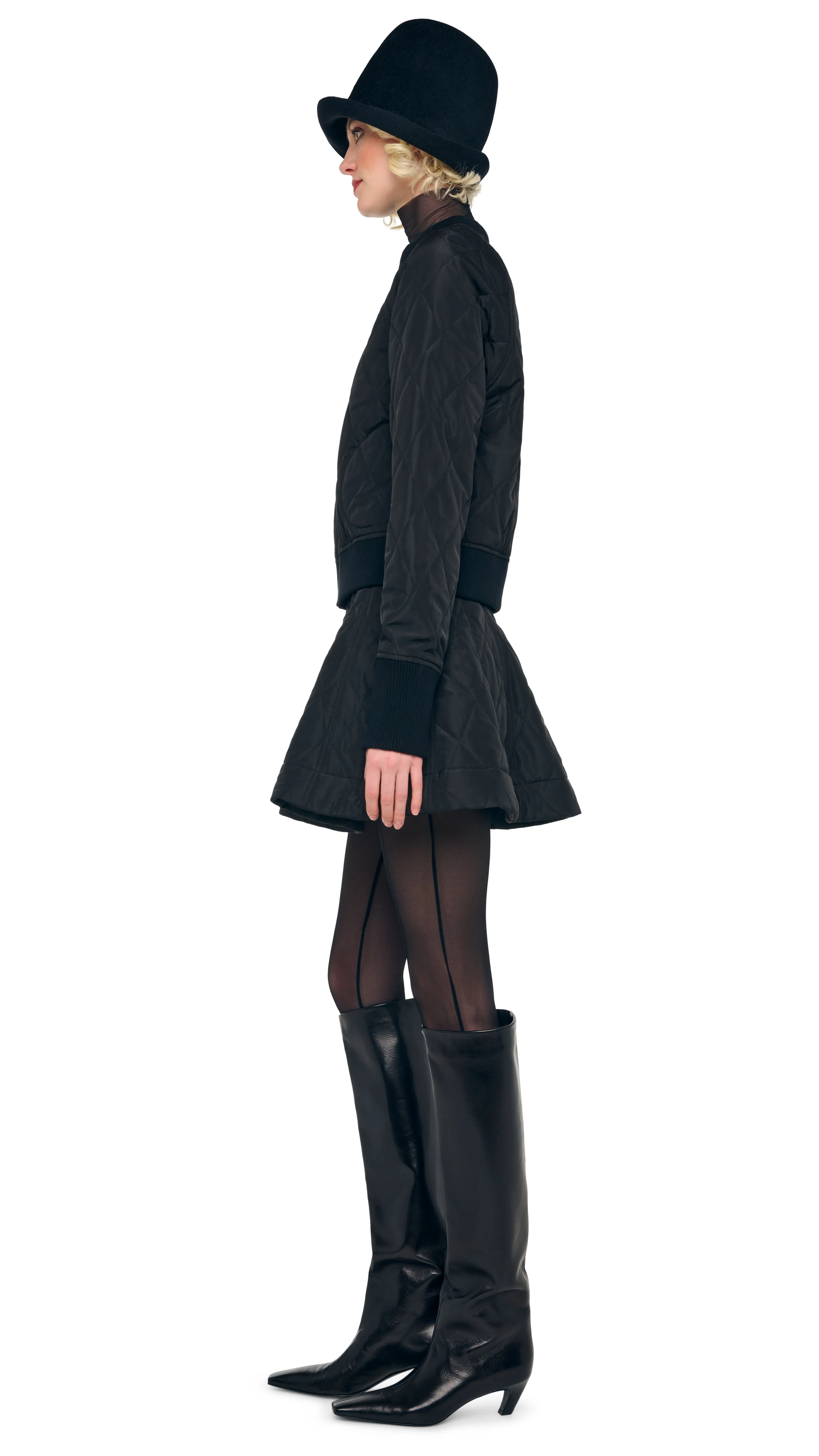 QUILTED SHORT BOMBER JACKET - Image 2