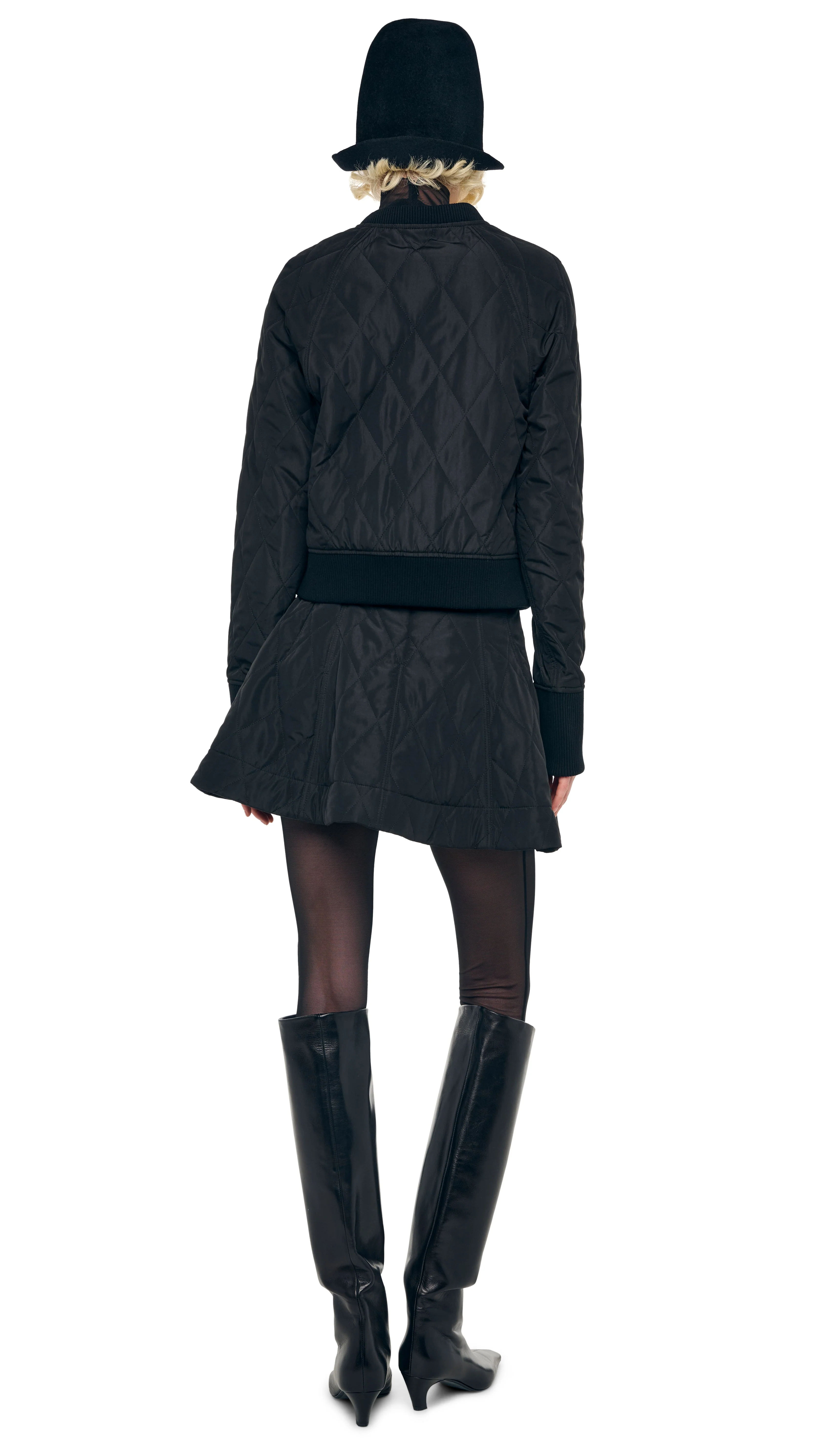 QUILTED SHORT BOMBER JACKET - Image 3