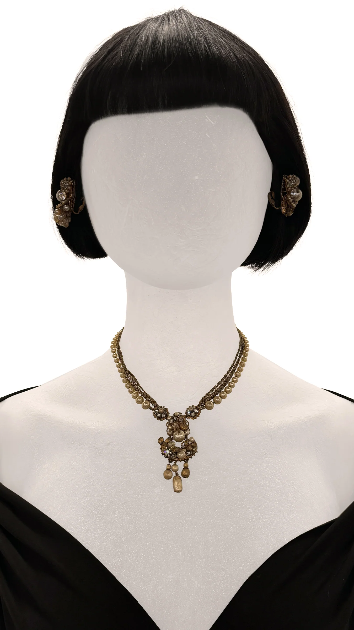 ROBERT DEMARIO BEADED NECKLACE AND EARRINGS SET - Image 2