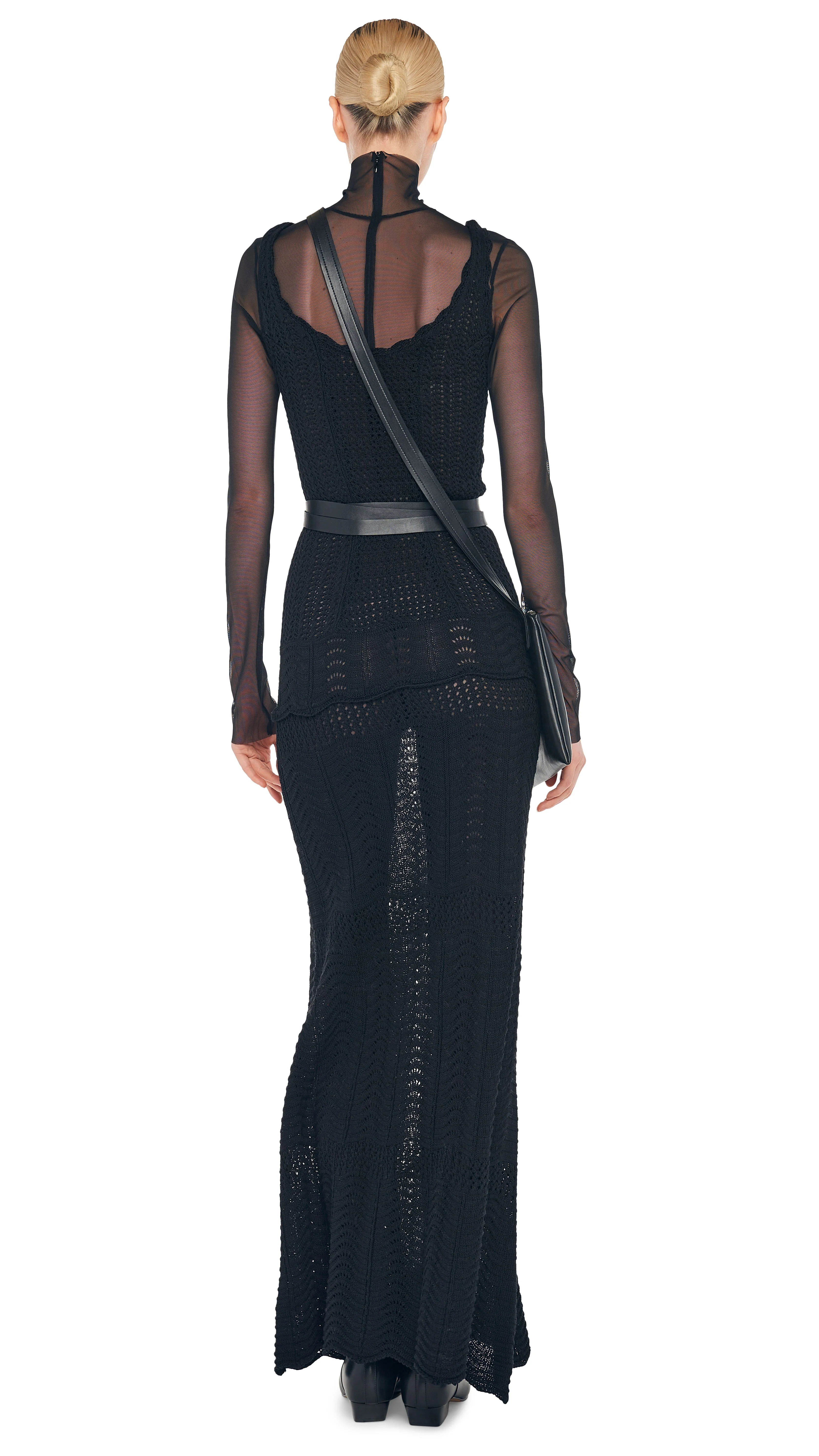 SCOOP NECK TANK CROCHET LONG DRESS - Image 4