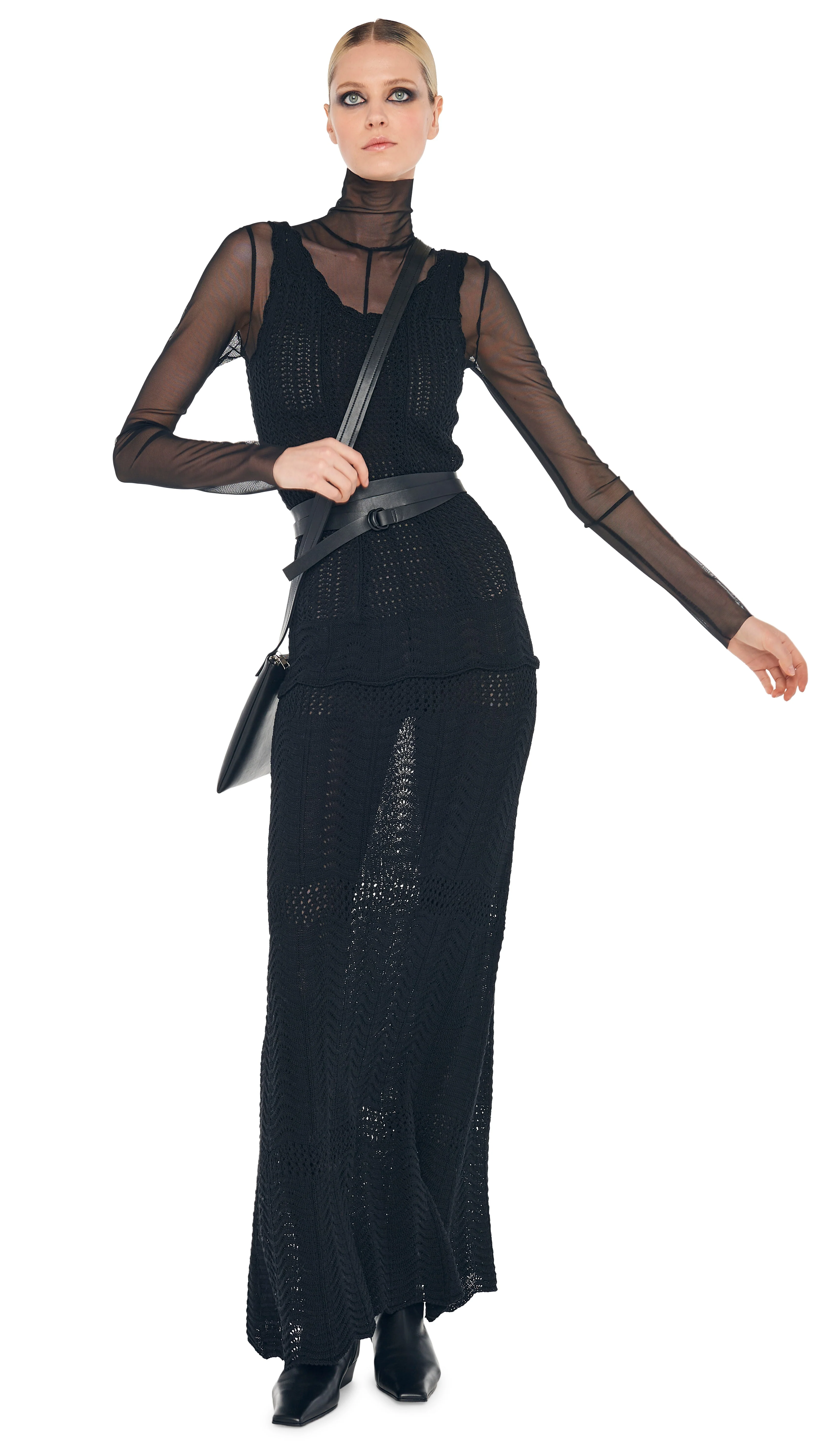 SCOOP NECK TANK CROCHET LONG DRESS - Image 6