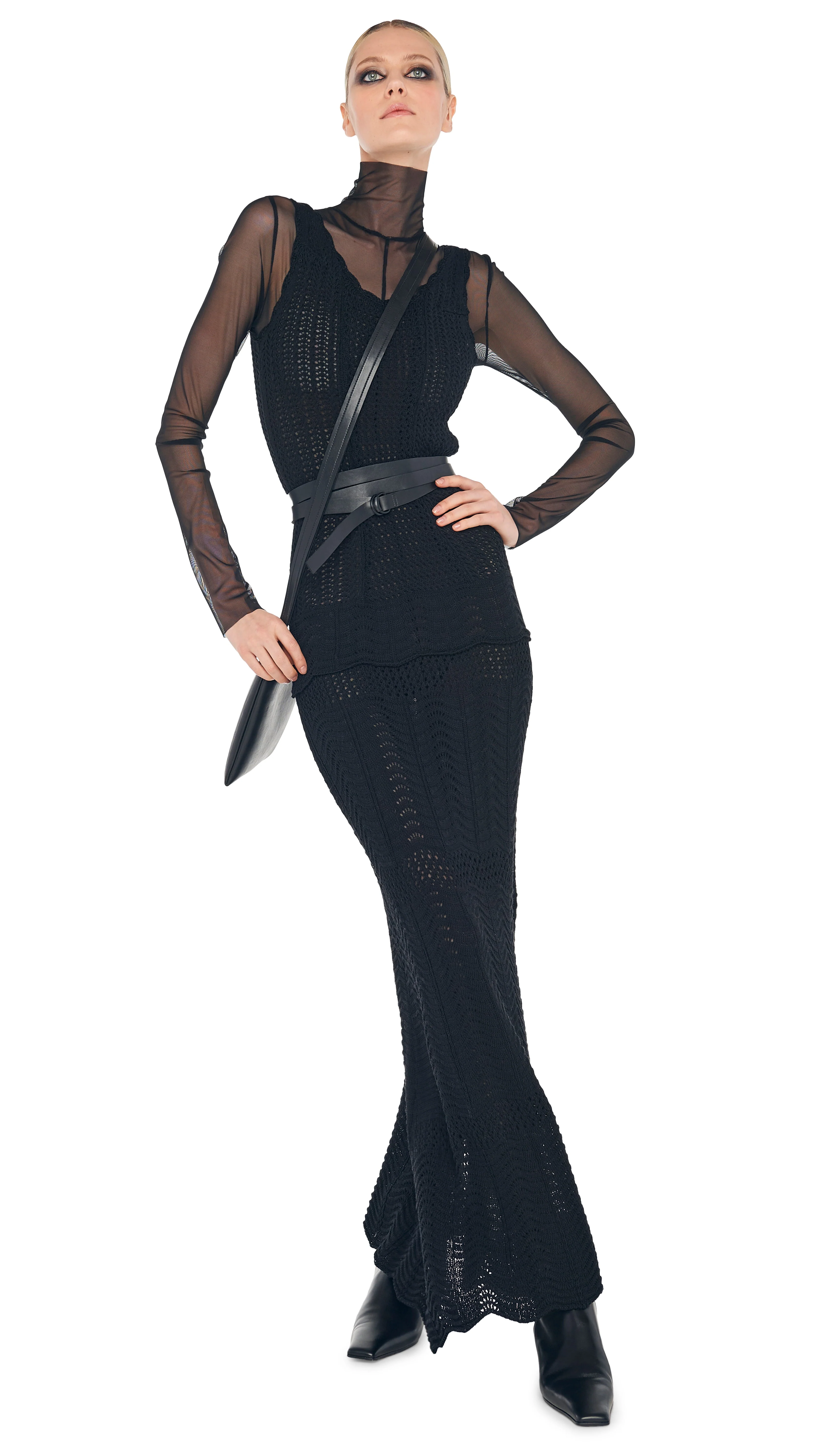 SCOOP NECK TANK CROCHET LONG DRESS - Image 8