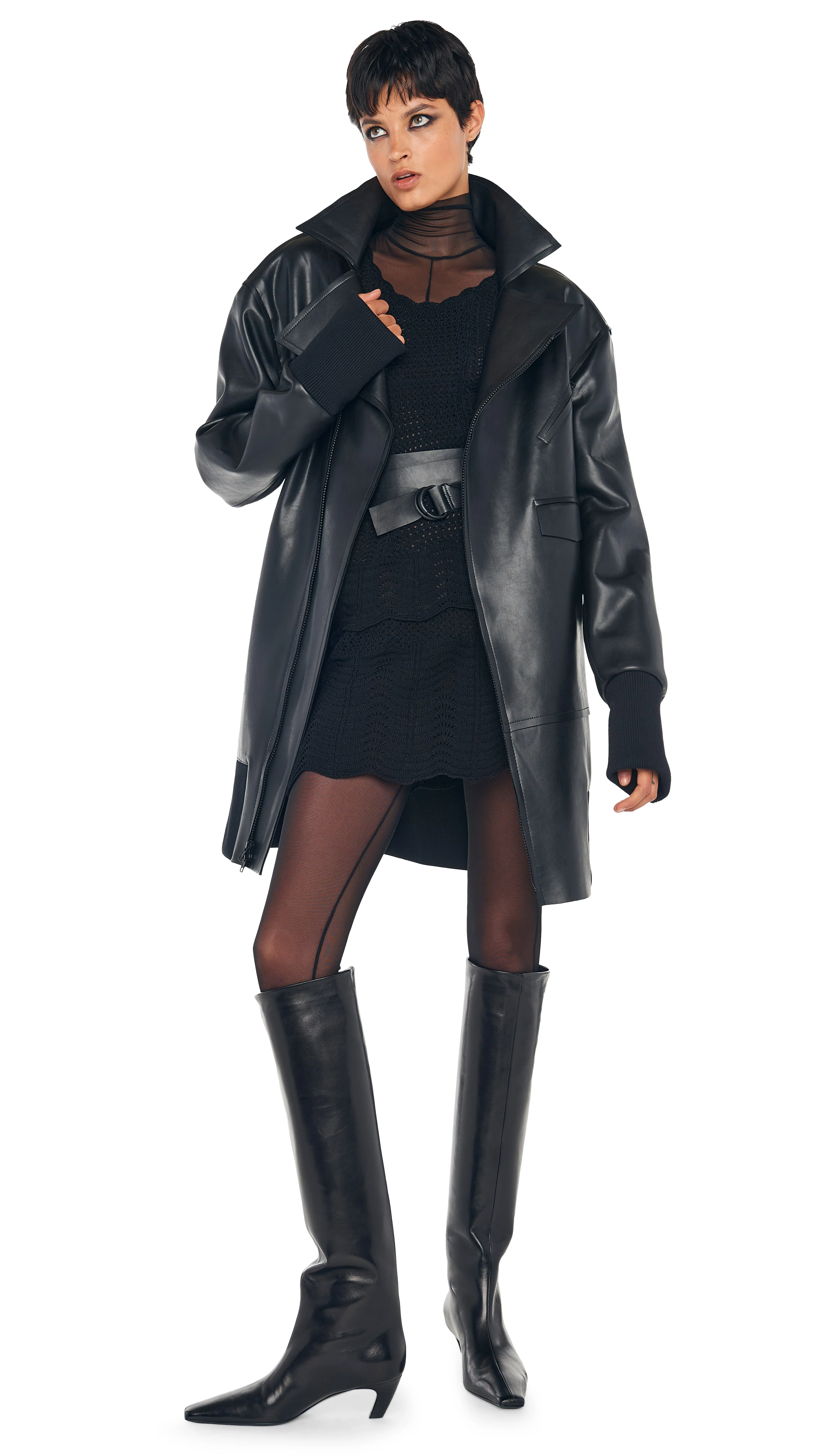 SCOOP NECK TANK CROCHET MINI DRESS - Image 14