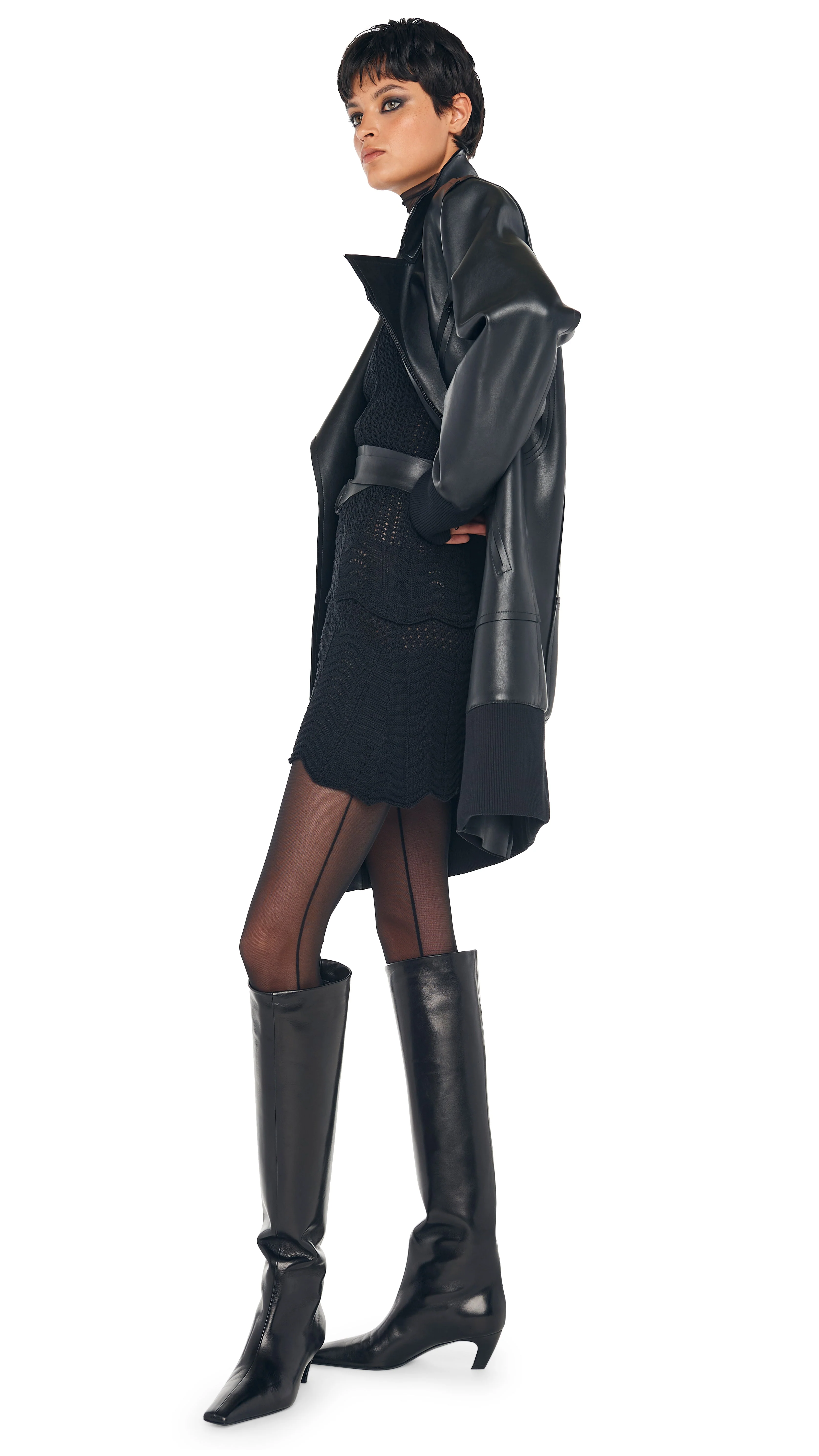 SCOOP NECK TANK CROCHET MINI DRESS - Image 16