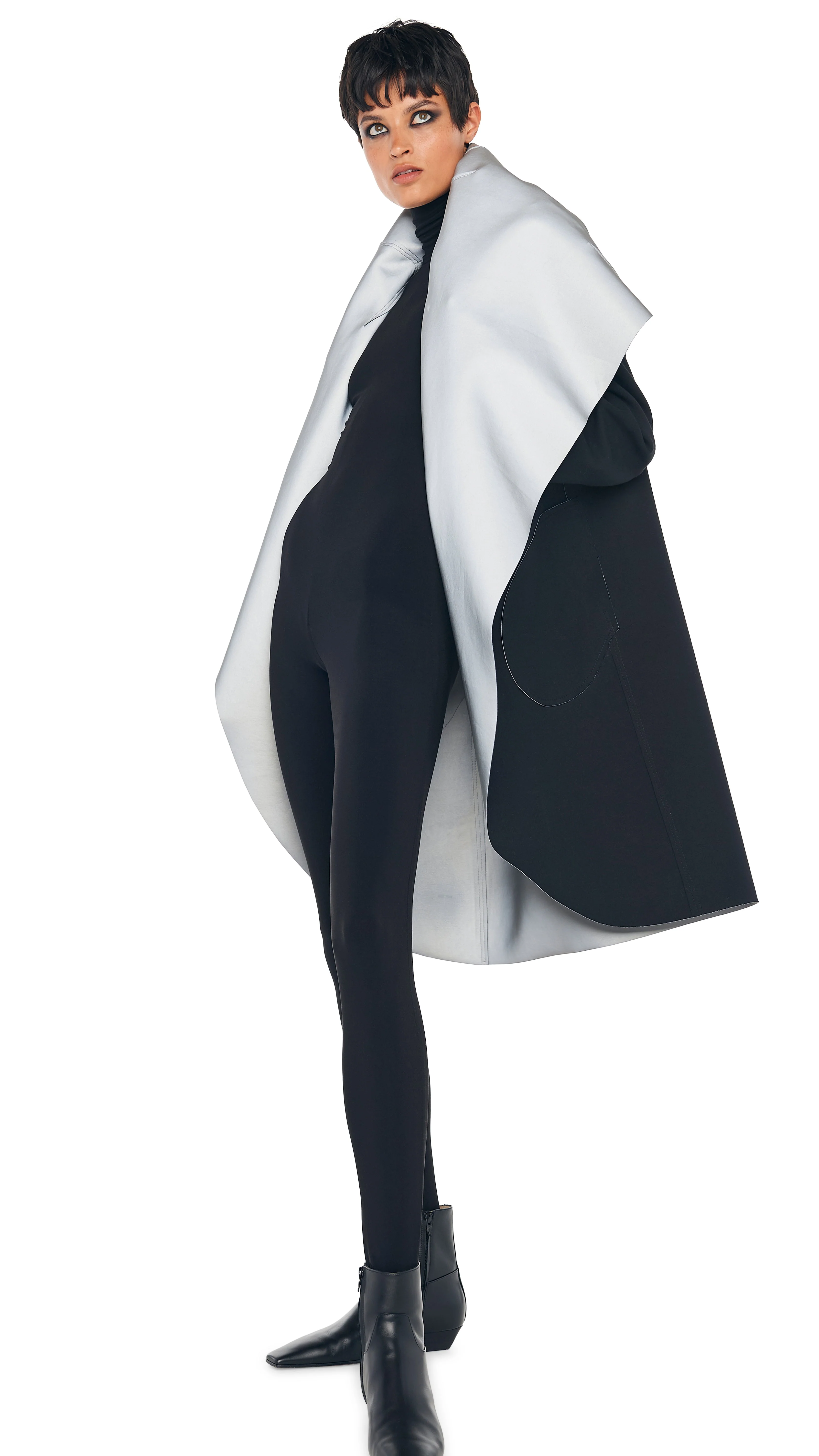 SHAWL COLLAR COAT REVERSIBLE - Image 11