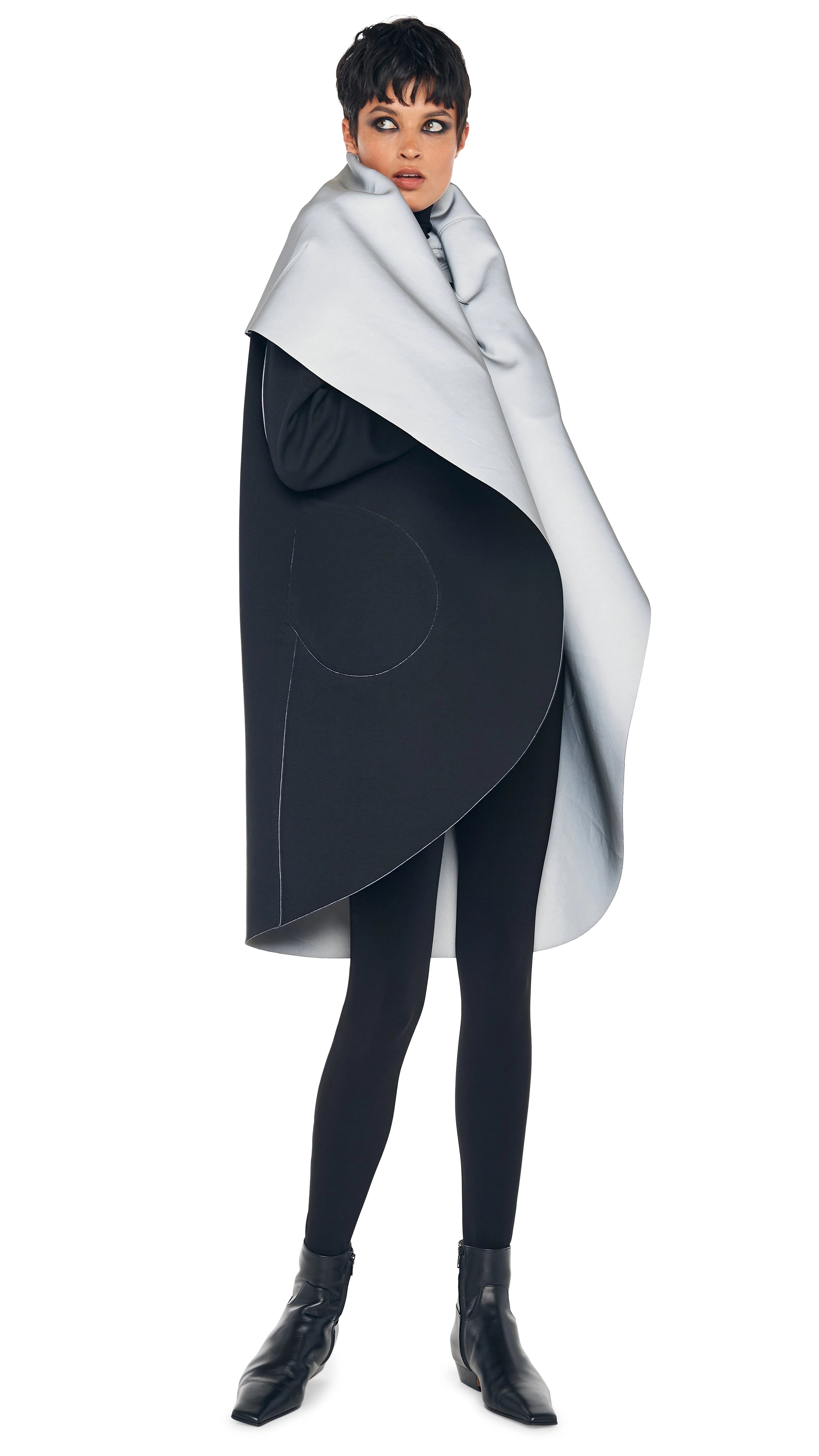 SHAWL COLLAR COAT REVERSIBLE - Image 5