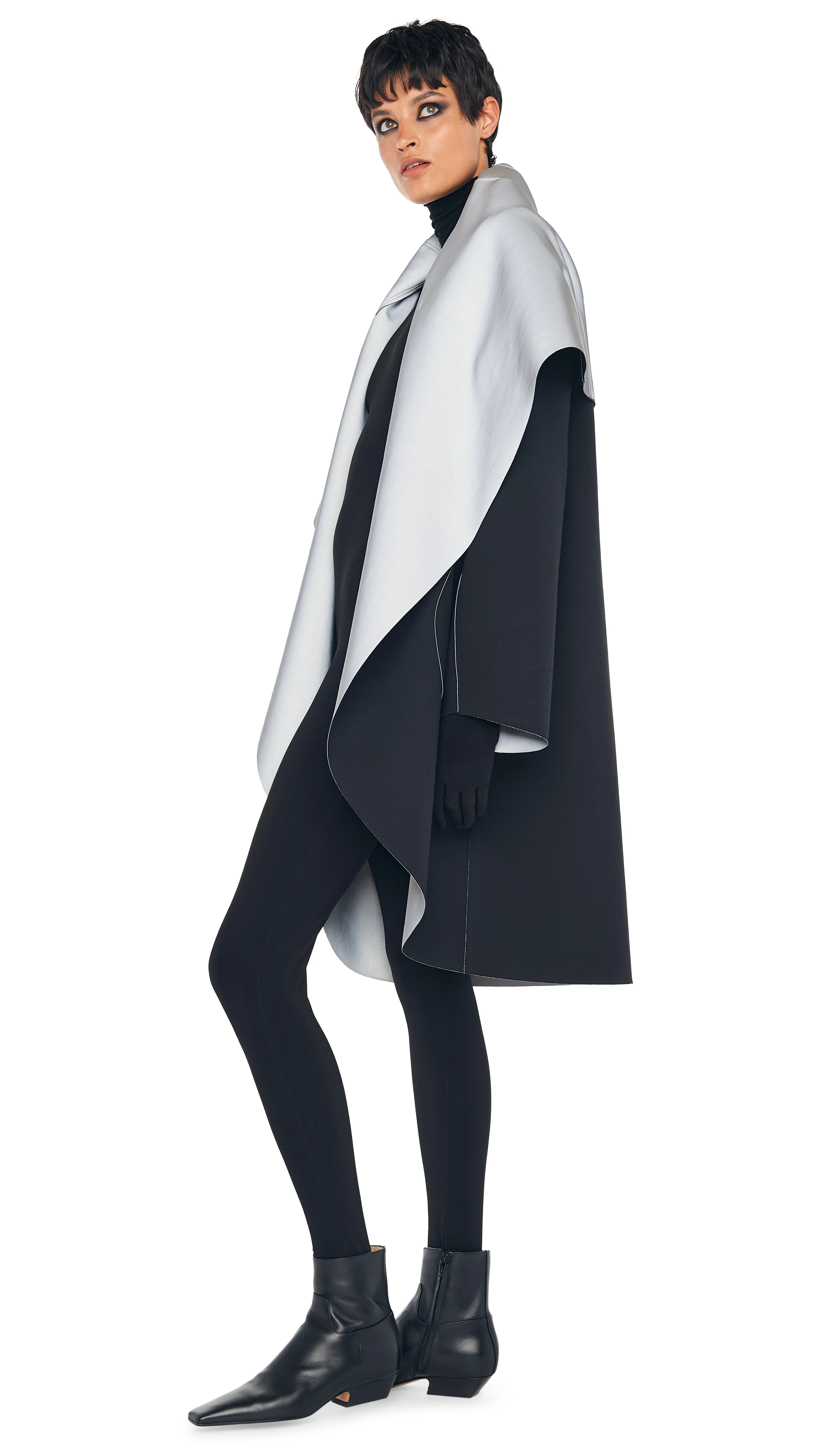 SHAWL COLLAR COAT REVERSIBLE - Image 7