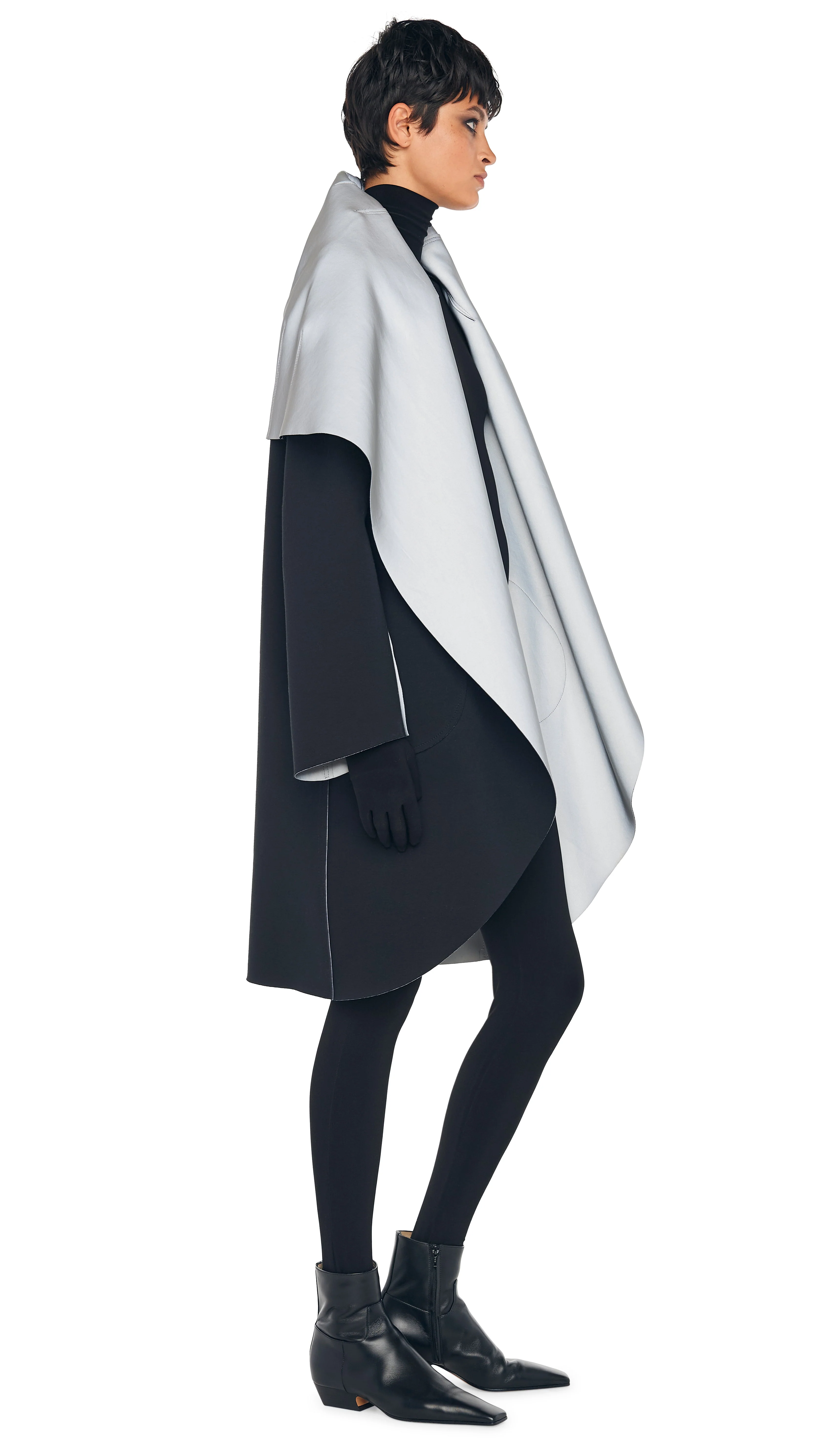 SHAWL COLLAR COAT REVERSIBLE - Image 9