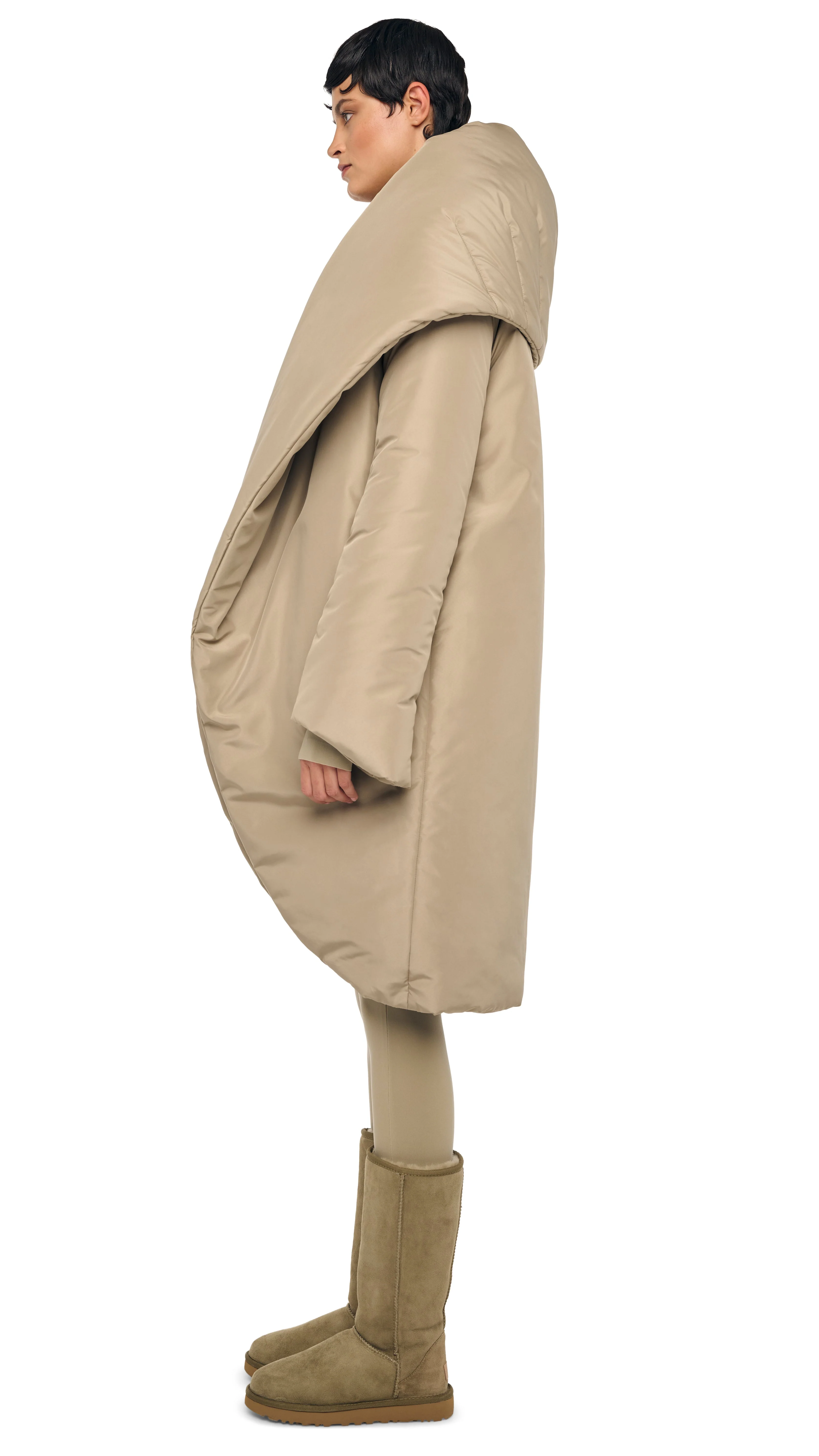 SHAWL COLLAR SLEEPING BAG COAT - Image 2