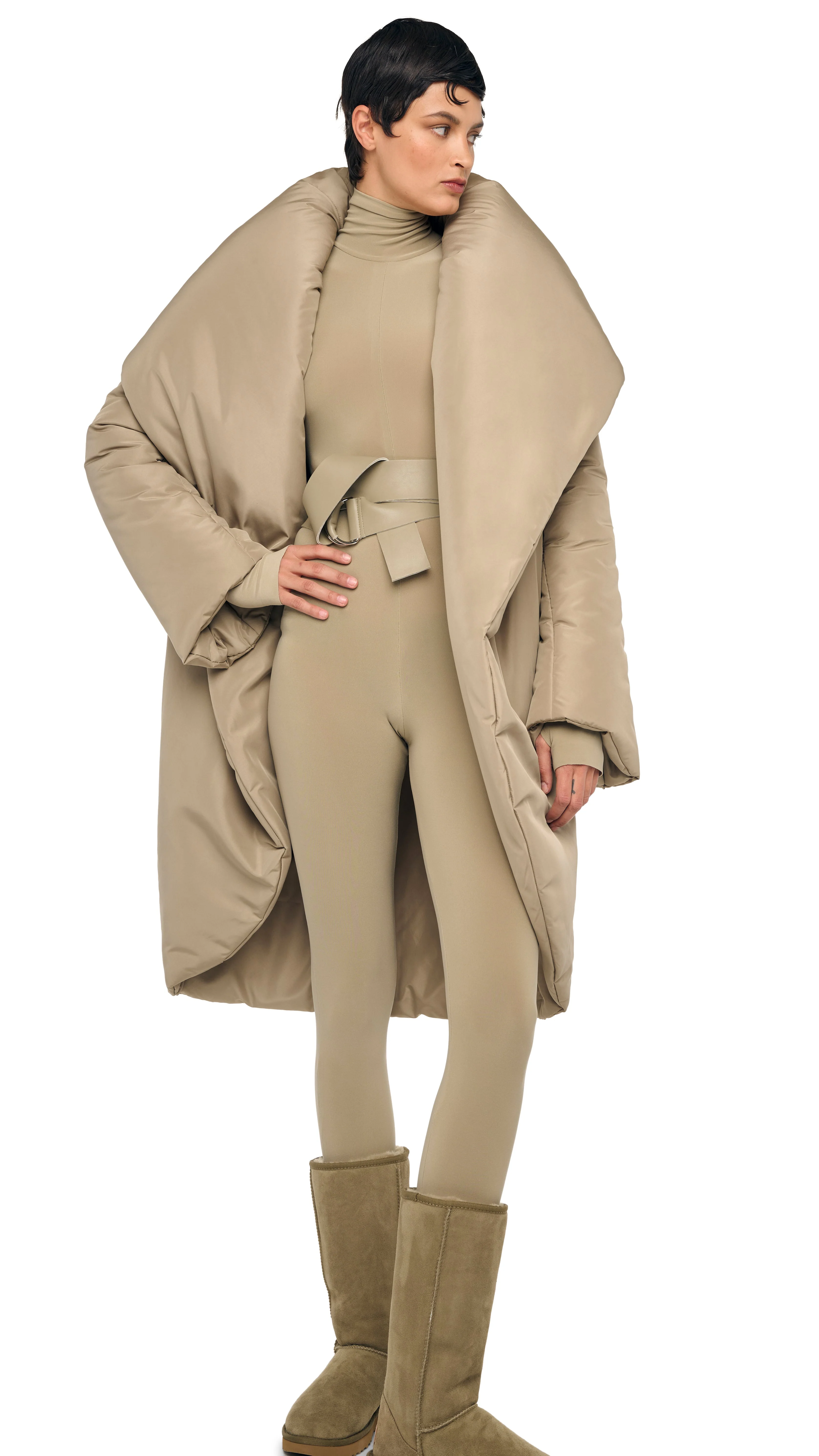 SHAWL COLLAR SLEEPING BAG COAT - Image 4