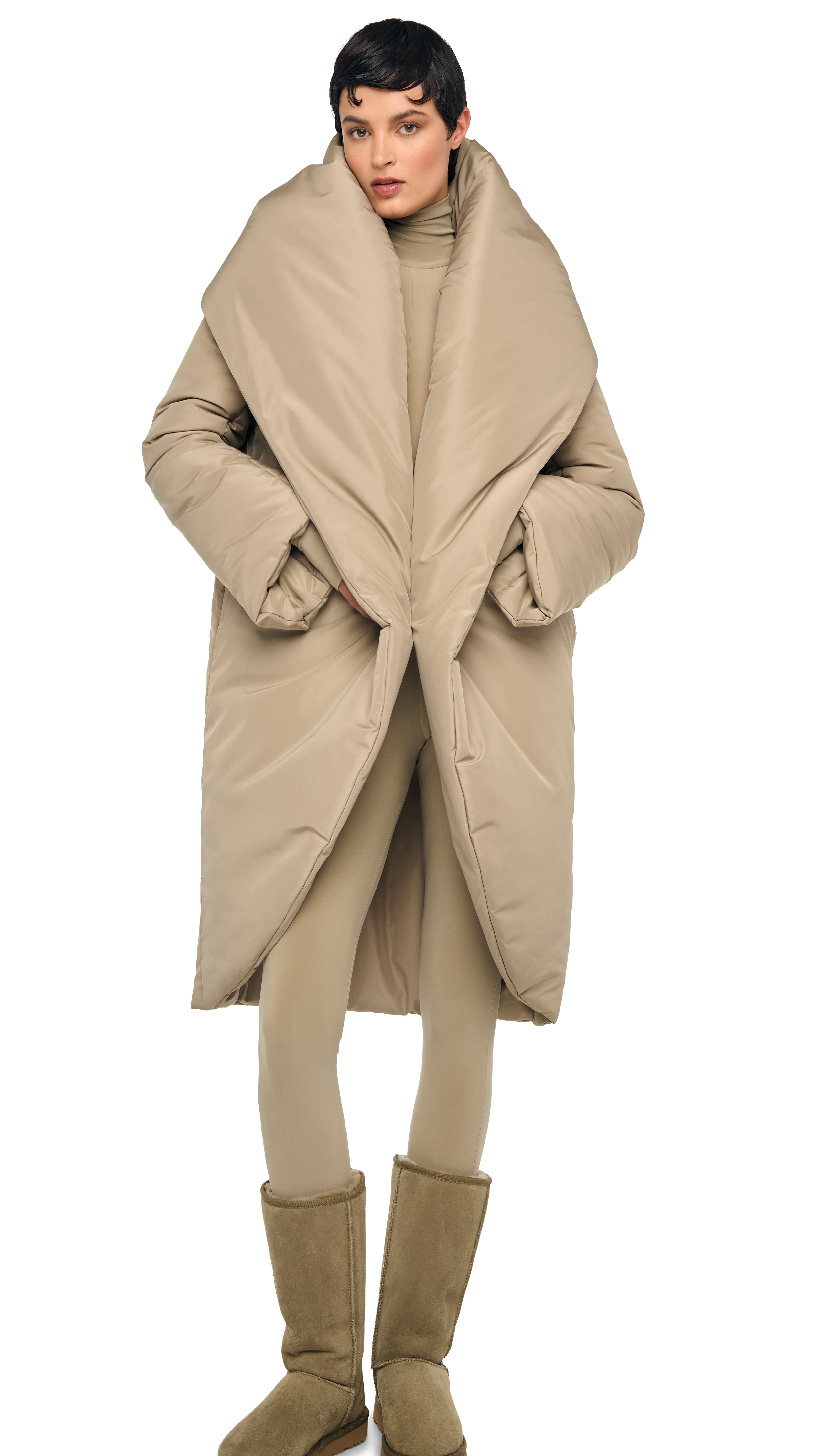 SHAWL COLLAR SLEEPING BAG COAT - Image 5