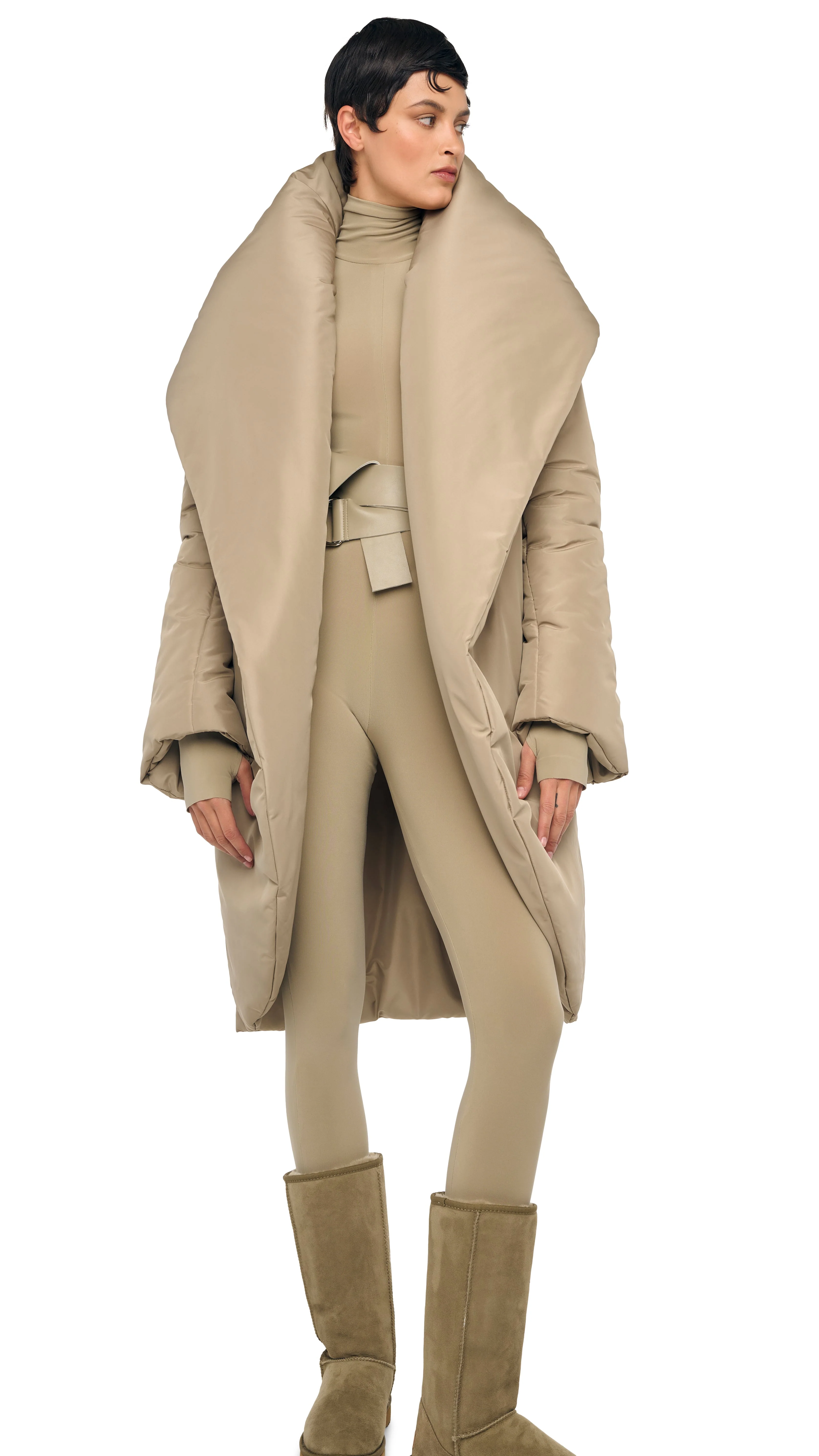SHAWL COLLAR SLEEPING BAG COAT - Image 6