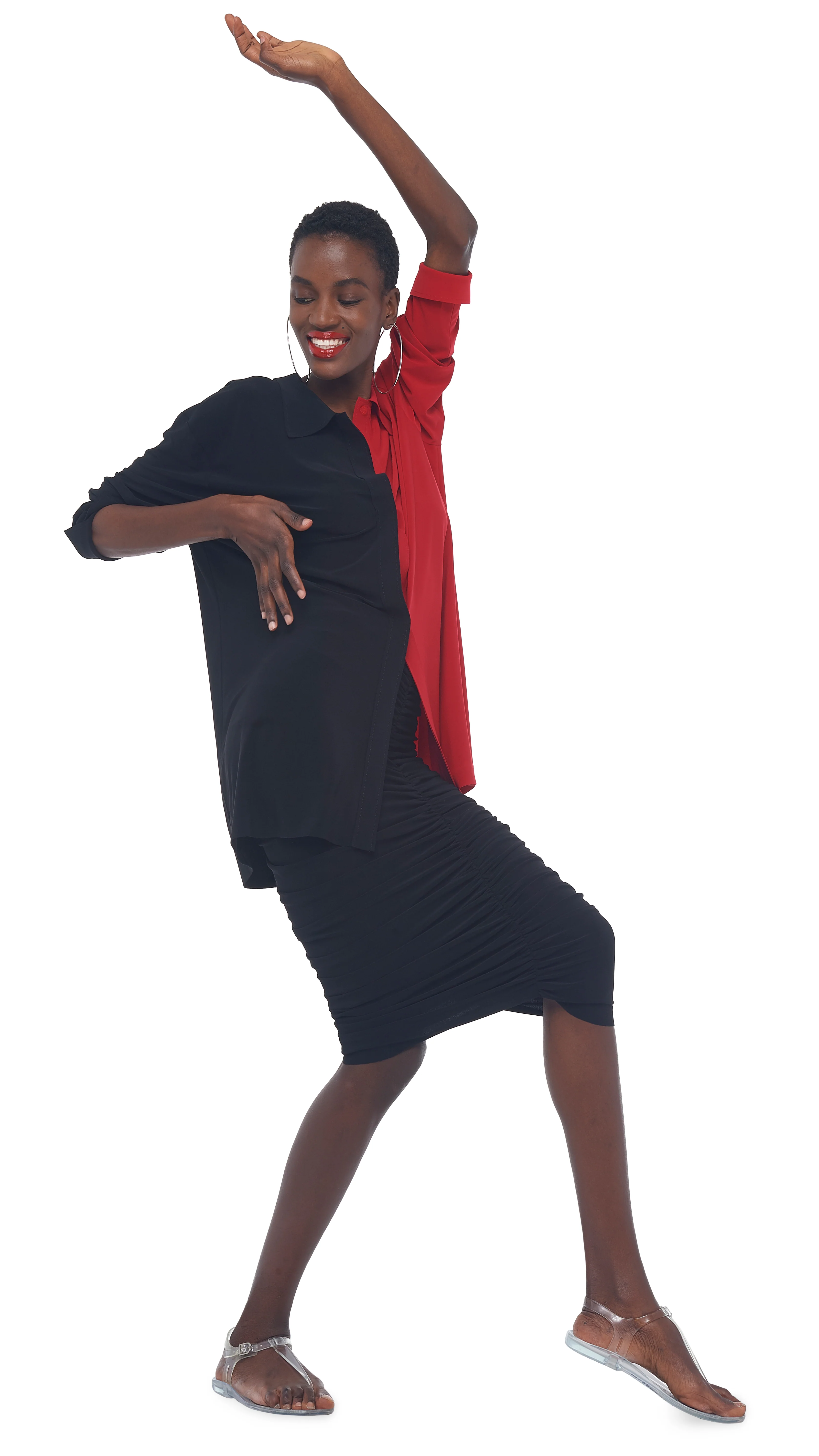 SHIRRED SKIRT TO KNEE - Image 12