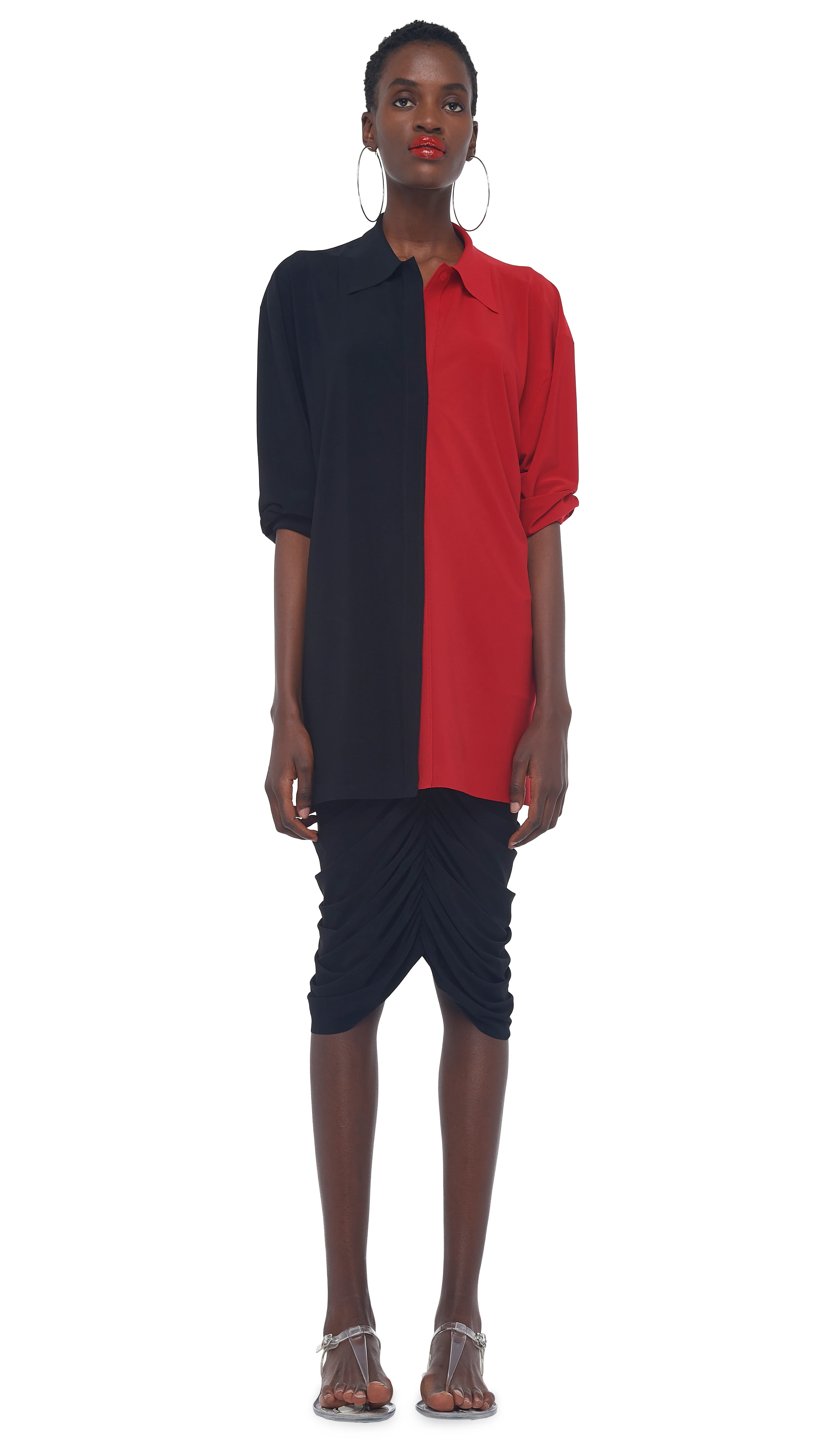 SHIRRED SKIRT TO KNEE - Image 8