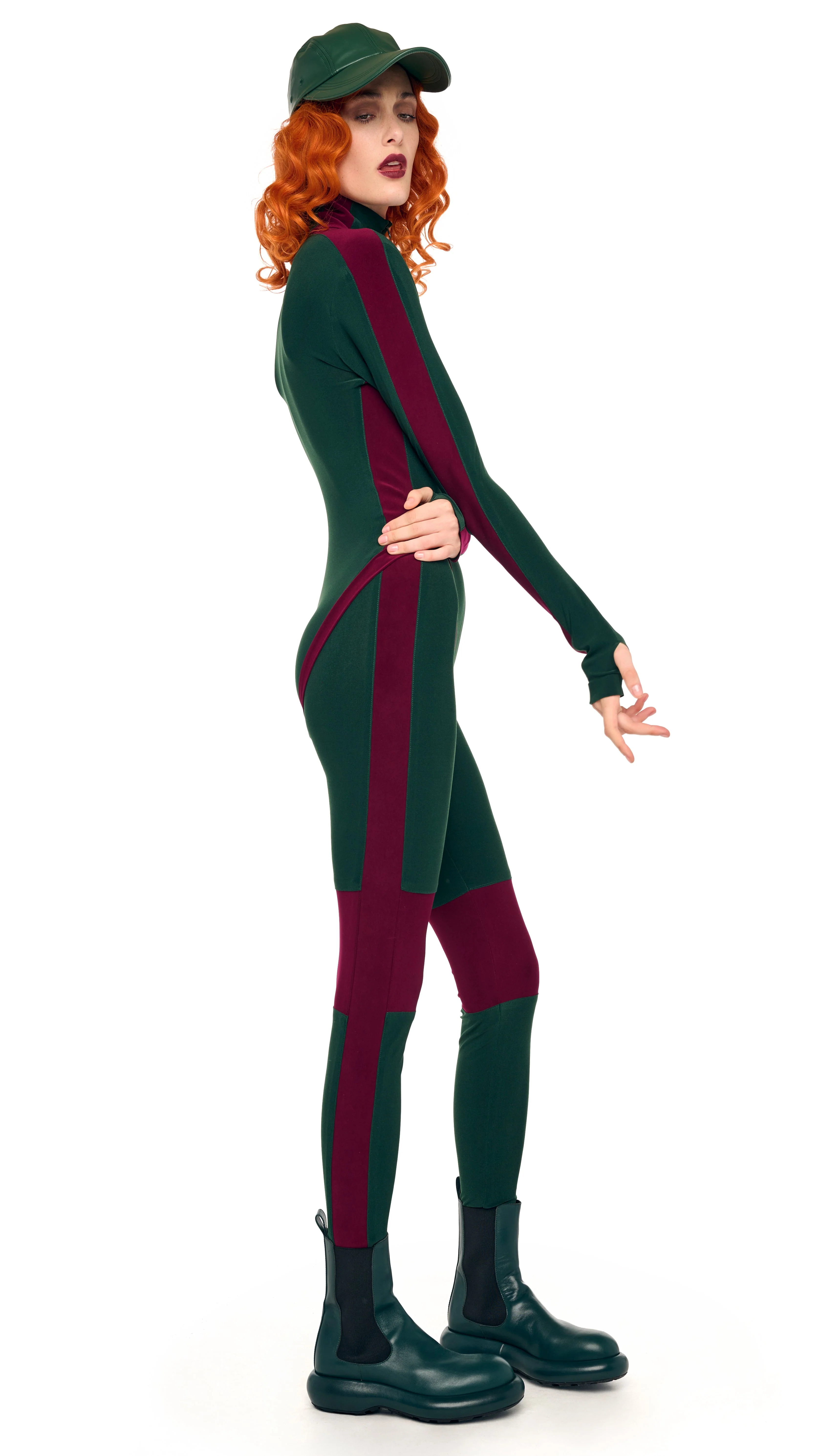 SIDE STRIPE ZIP FRONT L/S TURTLENECK BODYSUIT - Image 12