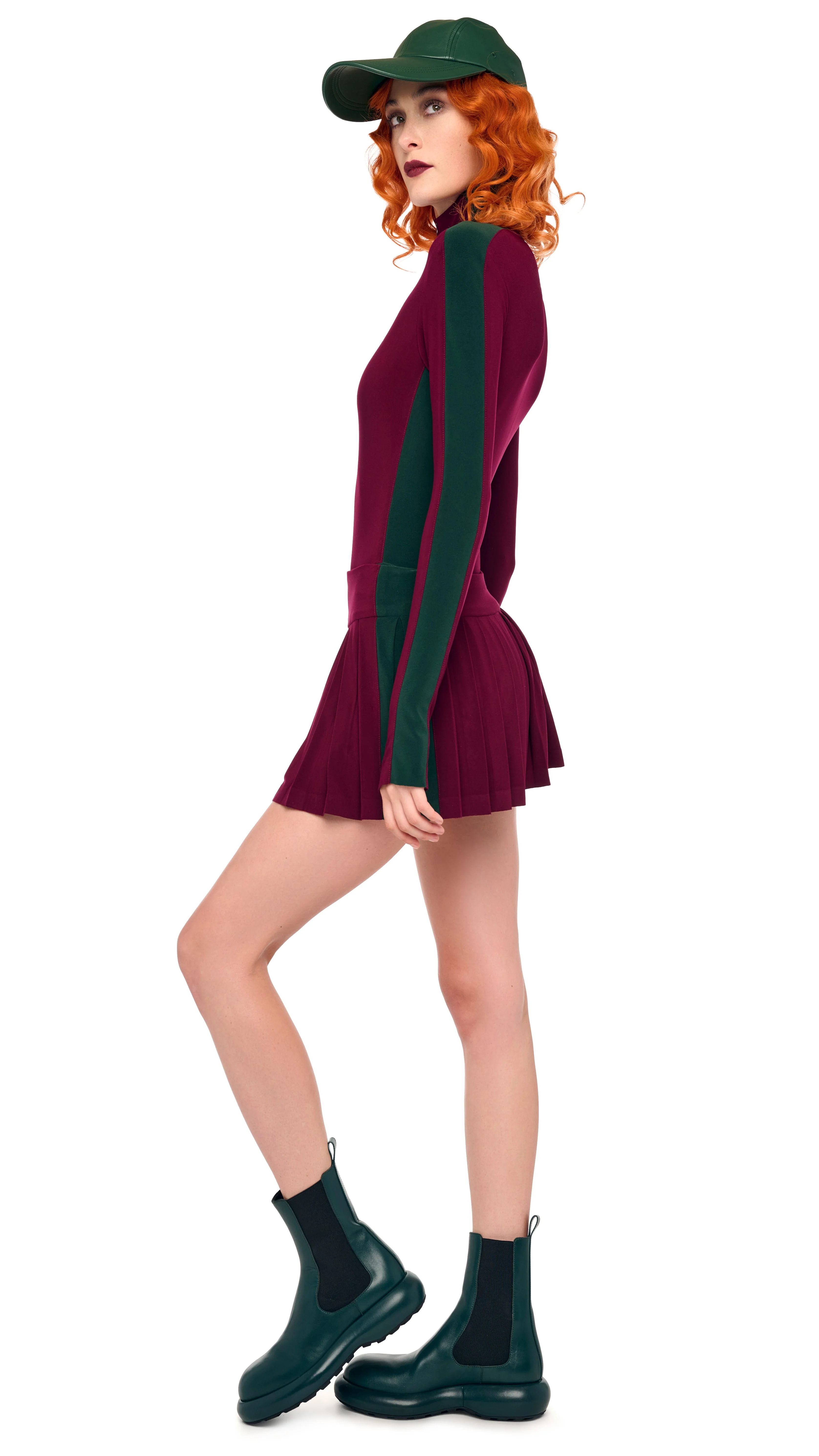 SIDE STRIPE ZIP FRONT L/S TURTLENECK BODYSUIT - Image 18