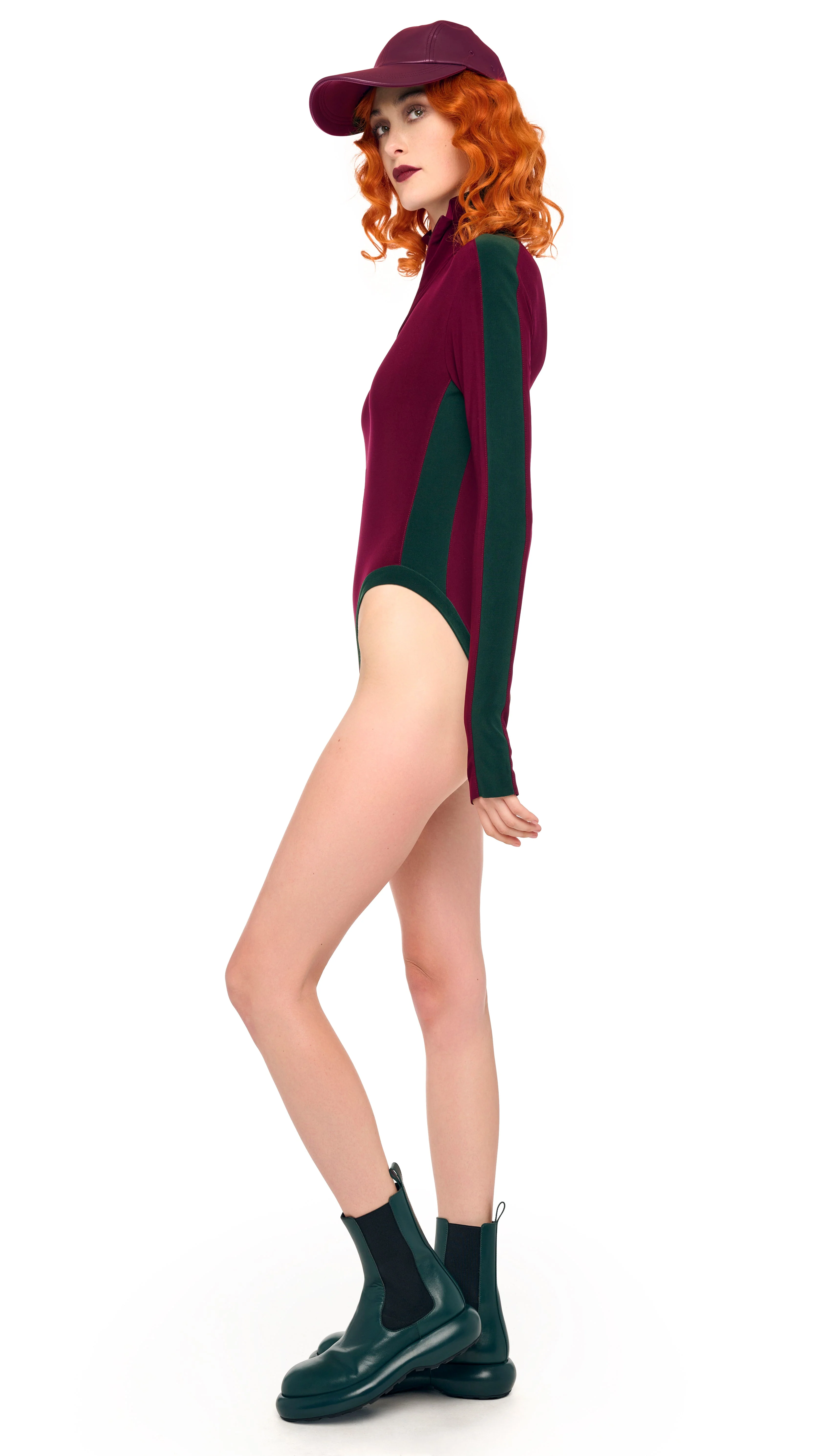 SIDE STRIPE ZIP FRONT L/S TURTLENECK BODYSUIT - Image 20