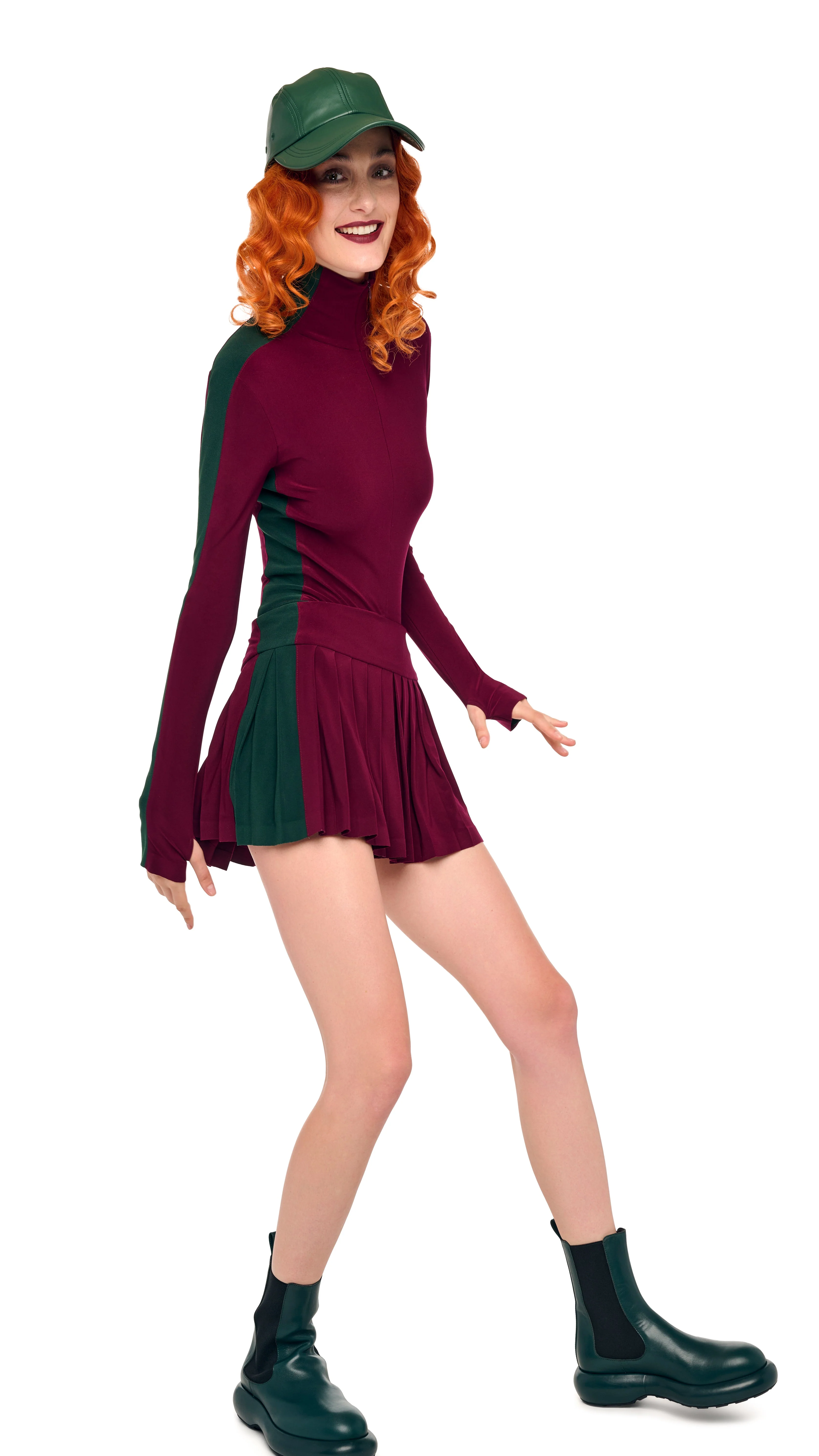 SIDE STRIPE ZIP FRONT L/S TURTLENECK BODYSUIT - Image 21