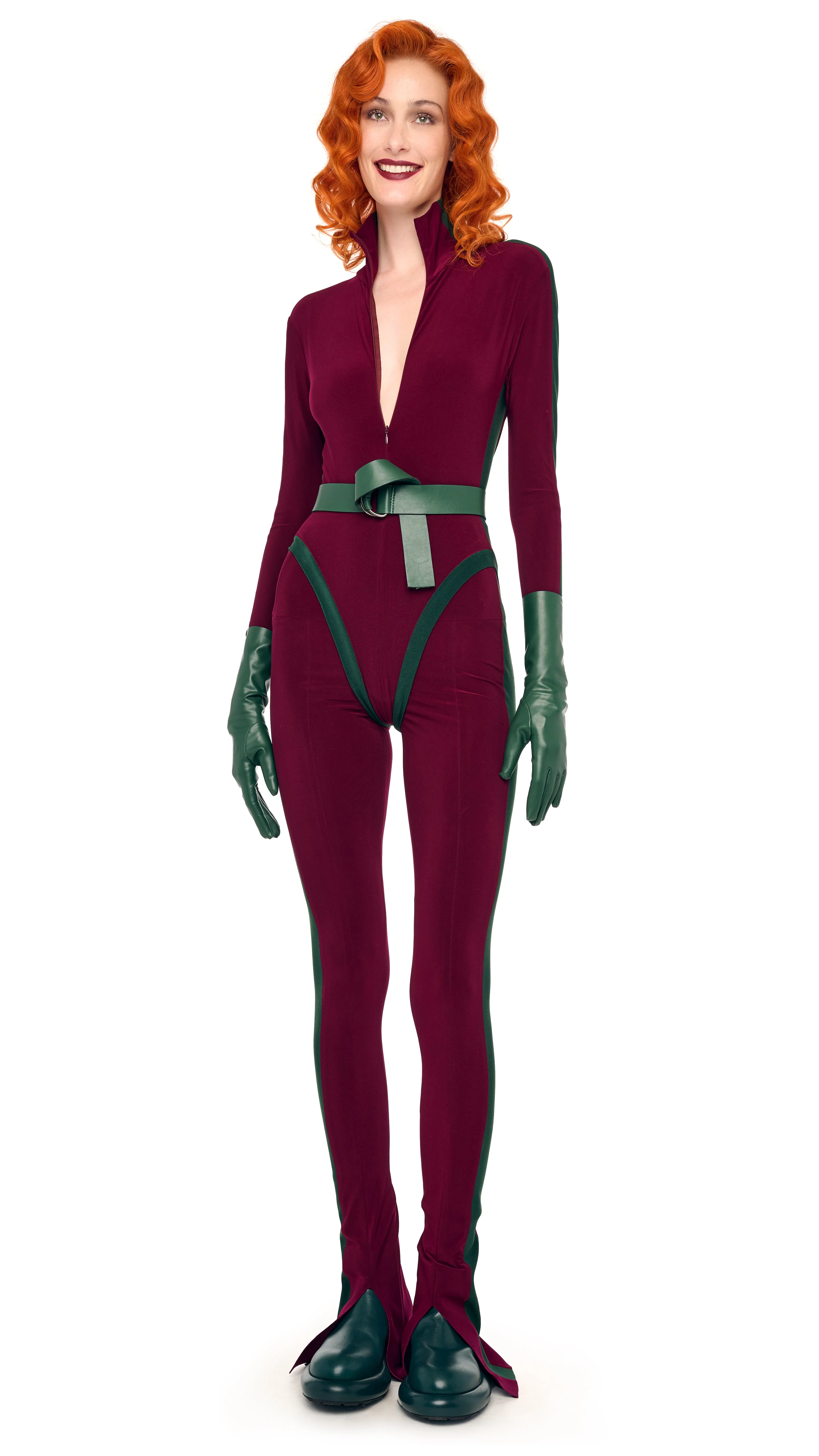 SIDE STRIPE ZIP FRONT L/S TURTLENECK BODYSUIT - Image 8