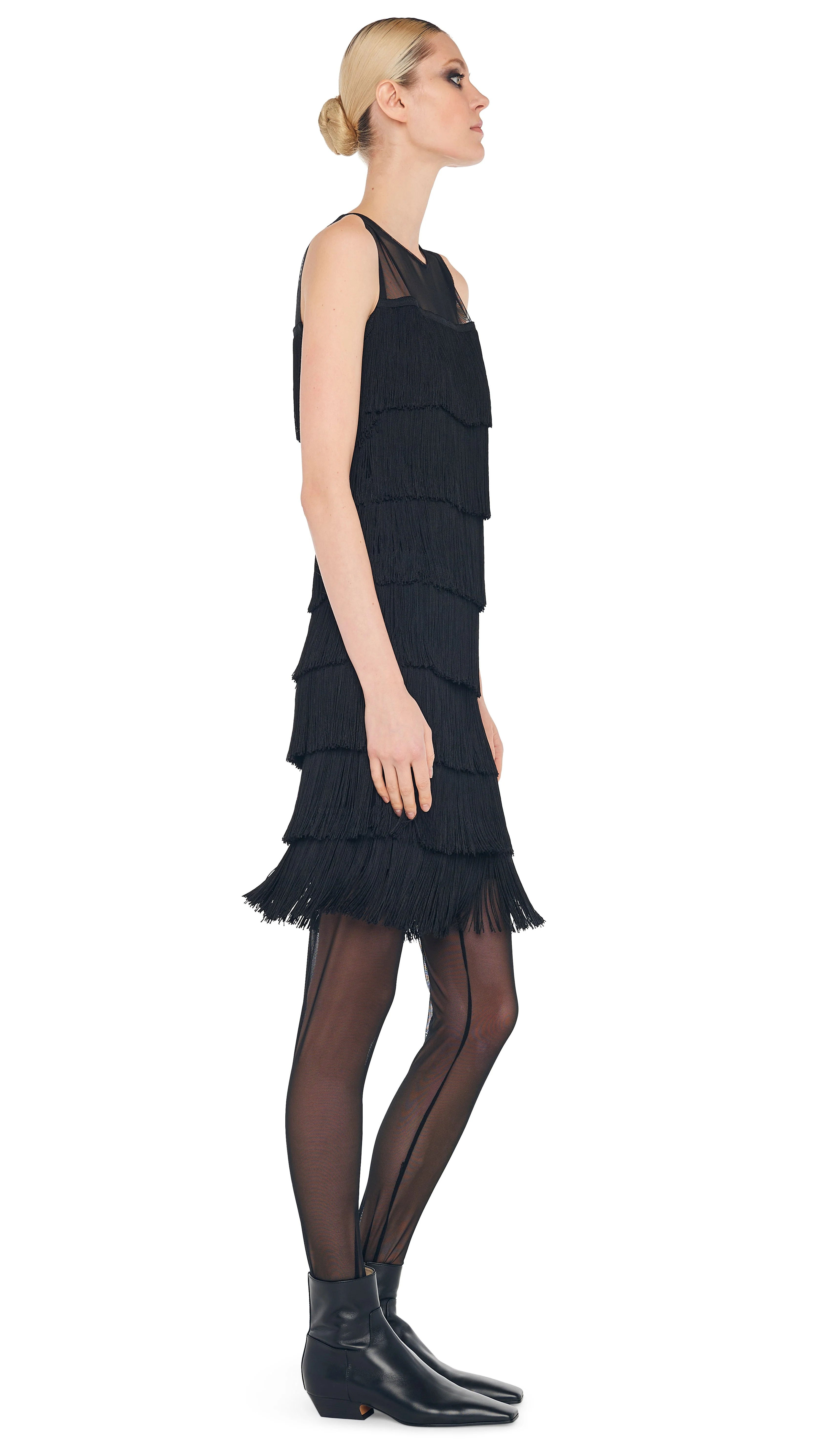 SLEEVELESS ALL OVER FRINGE DRESS - Image 5